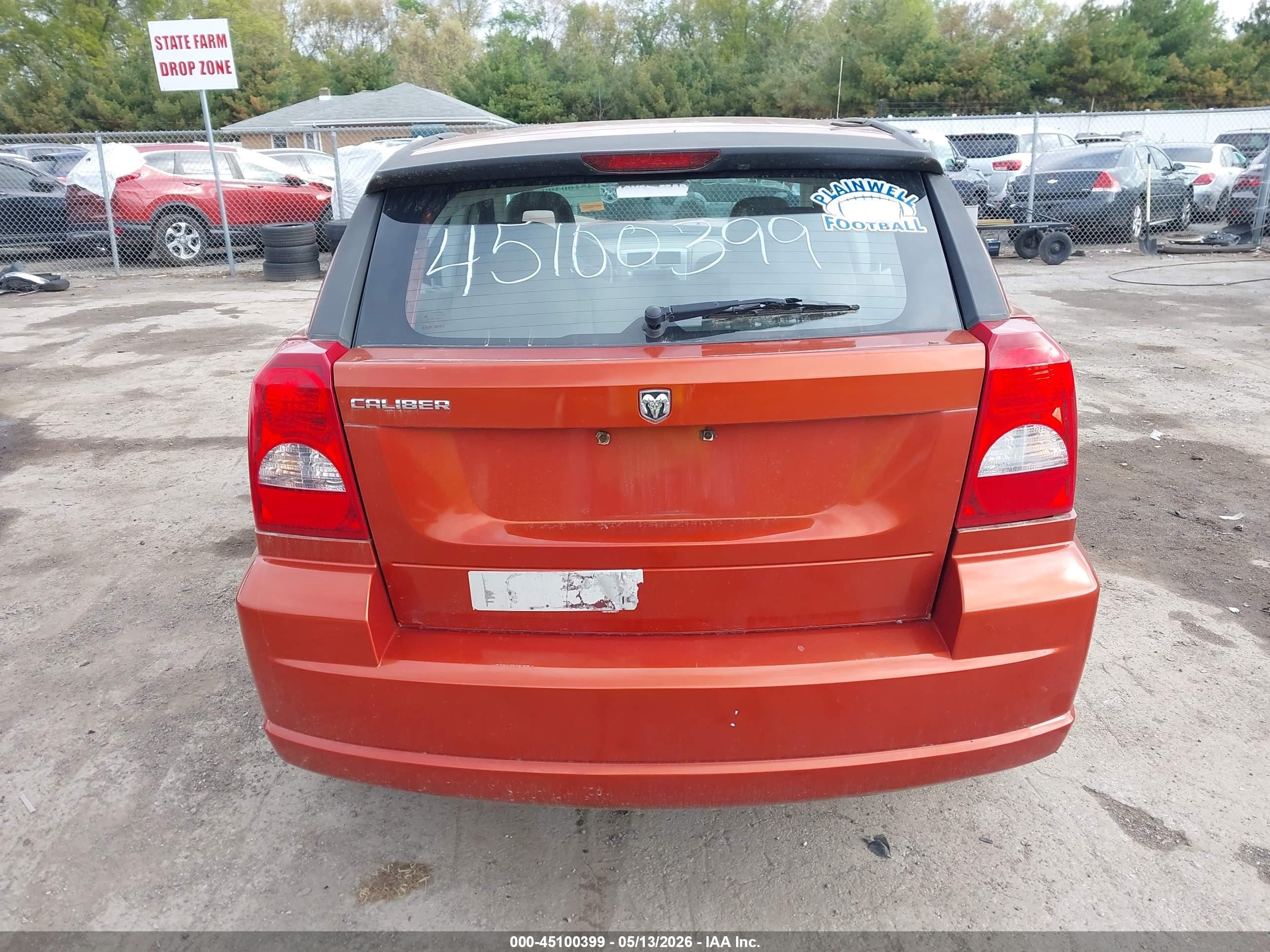 2007 Dodge Caliber   Orange vin: 1B3HB28B07D177697