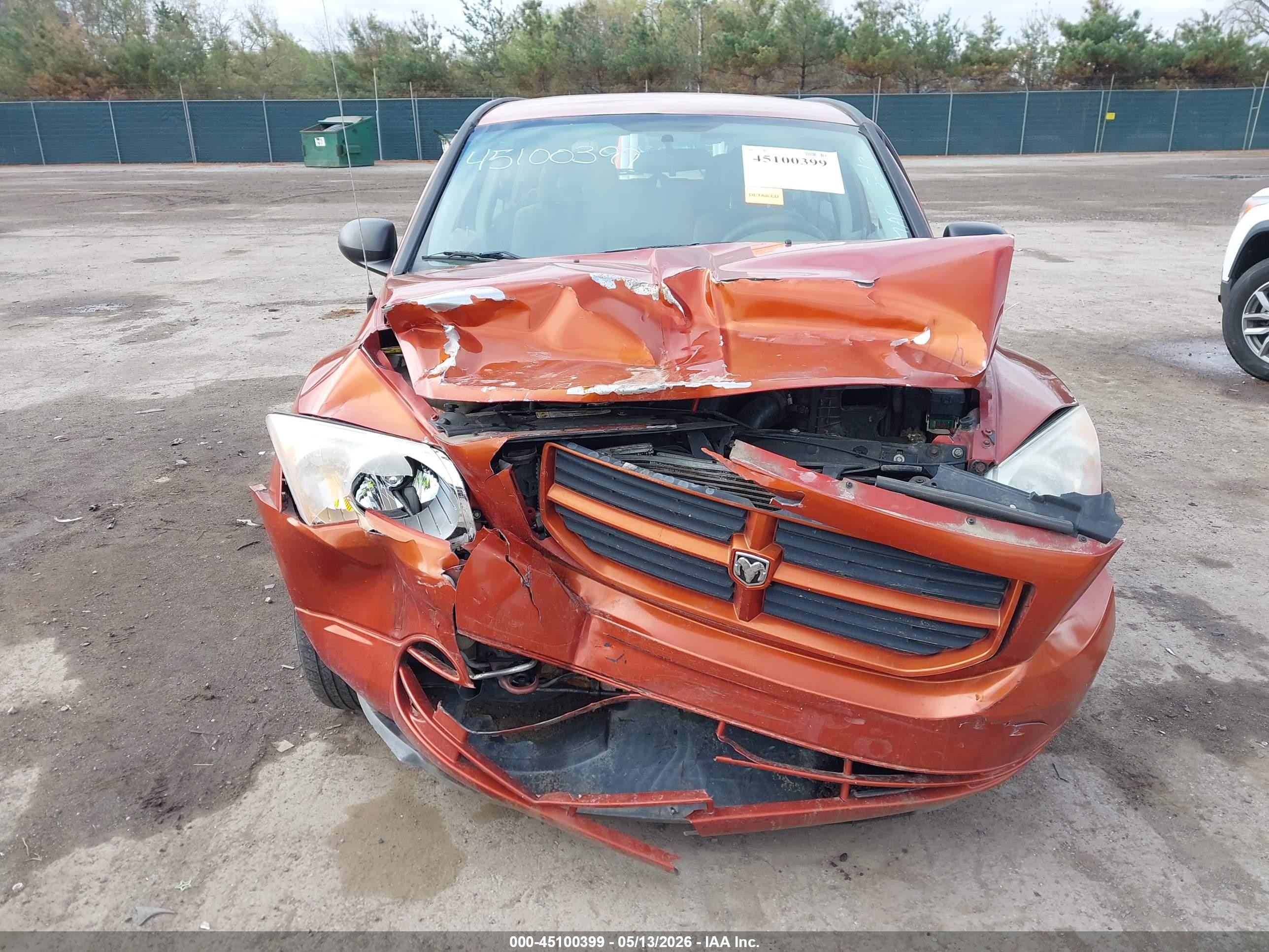 2007 Dodge Caliber   Orange vin: 1B3HB28B07D177697