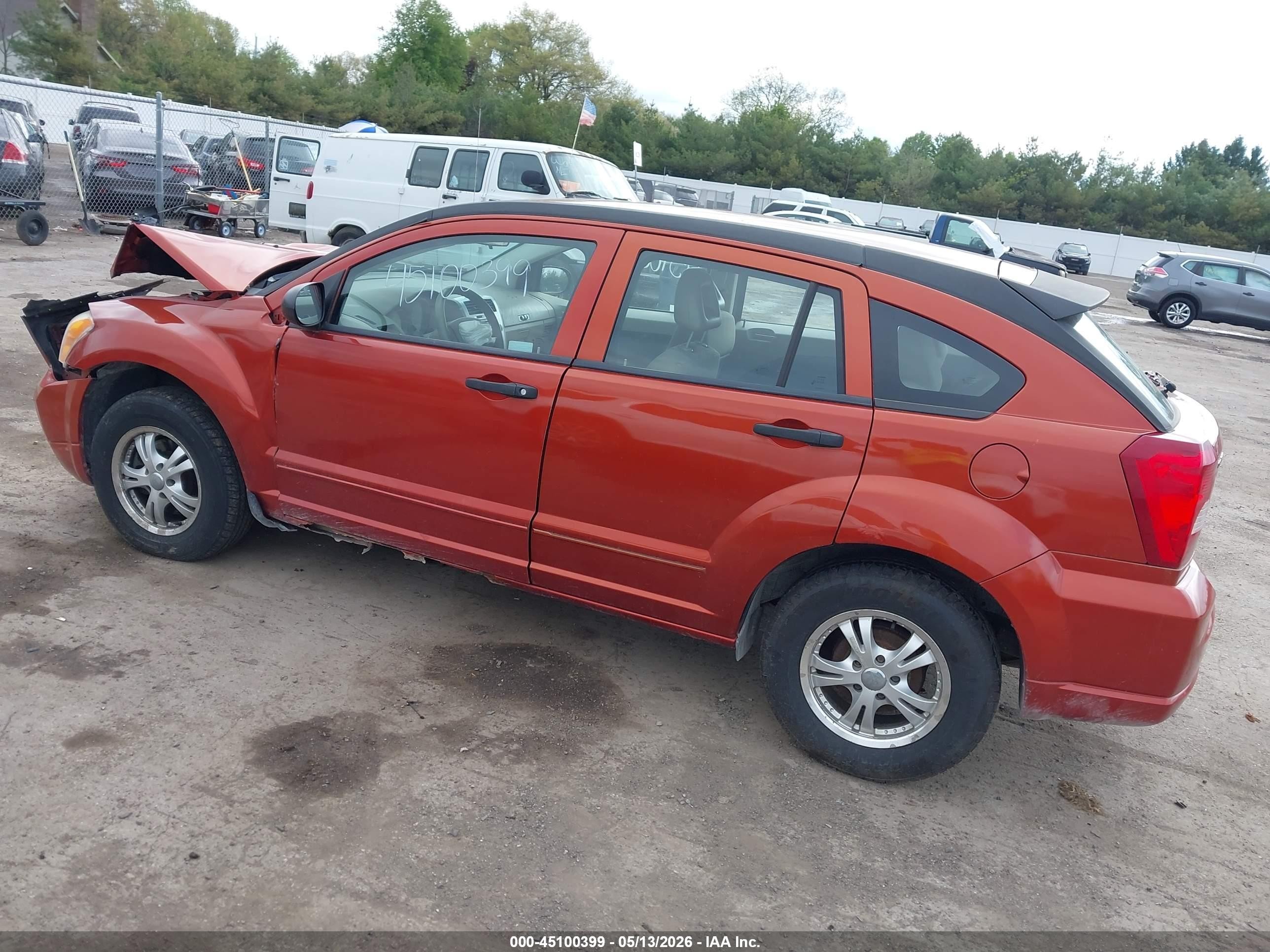 2007 Dodge Caliber   Orange vin: 1B3HB28B07D177697