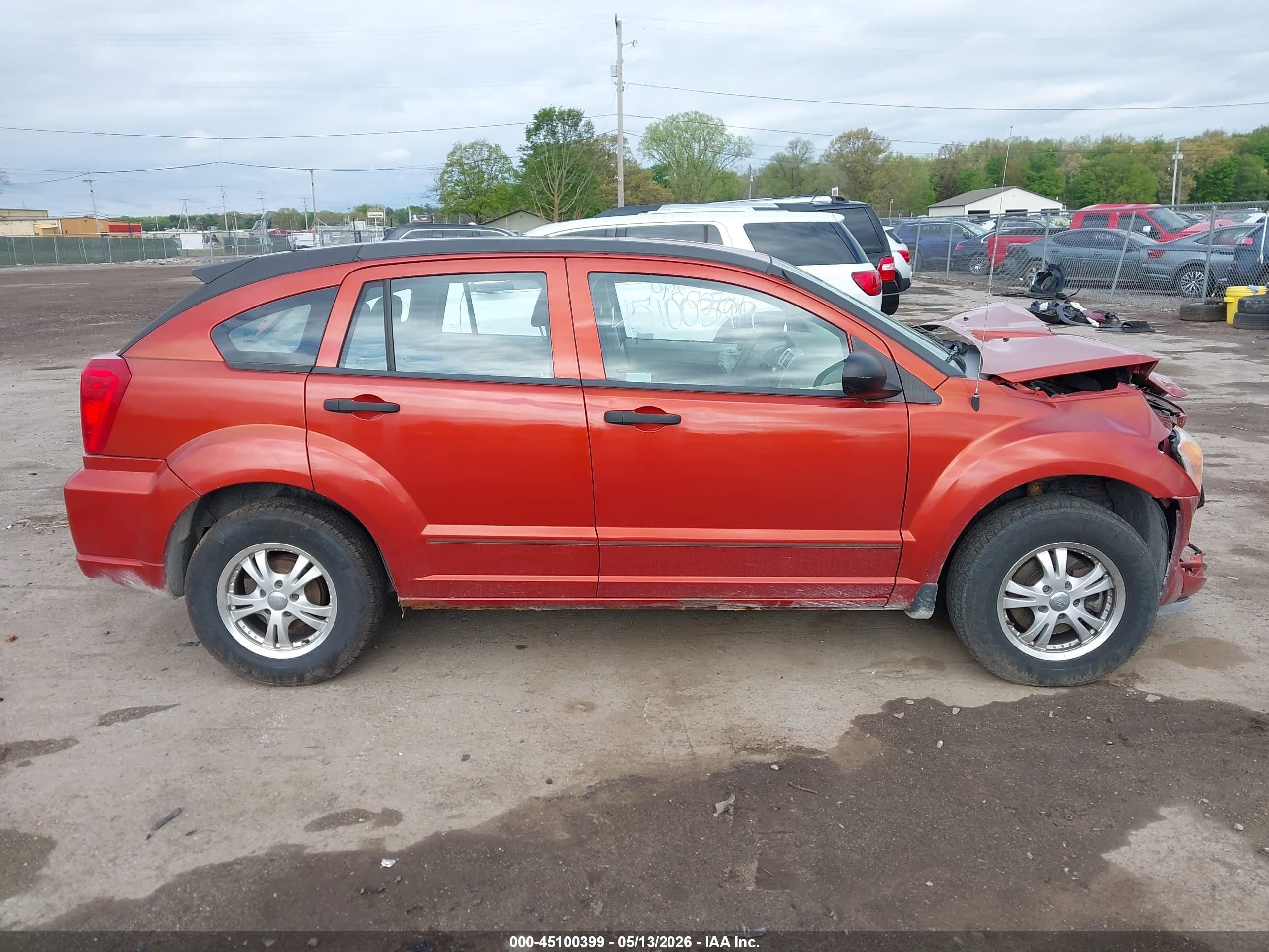 2007 Dodge Caliber   Orange vin: 1B3HB28B07D177697