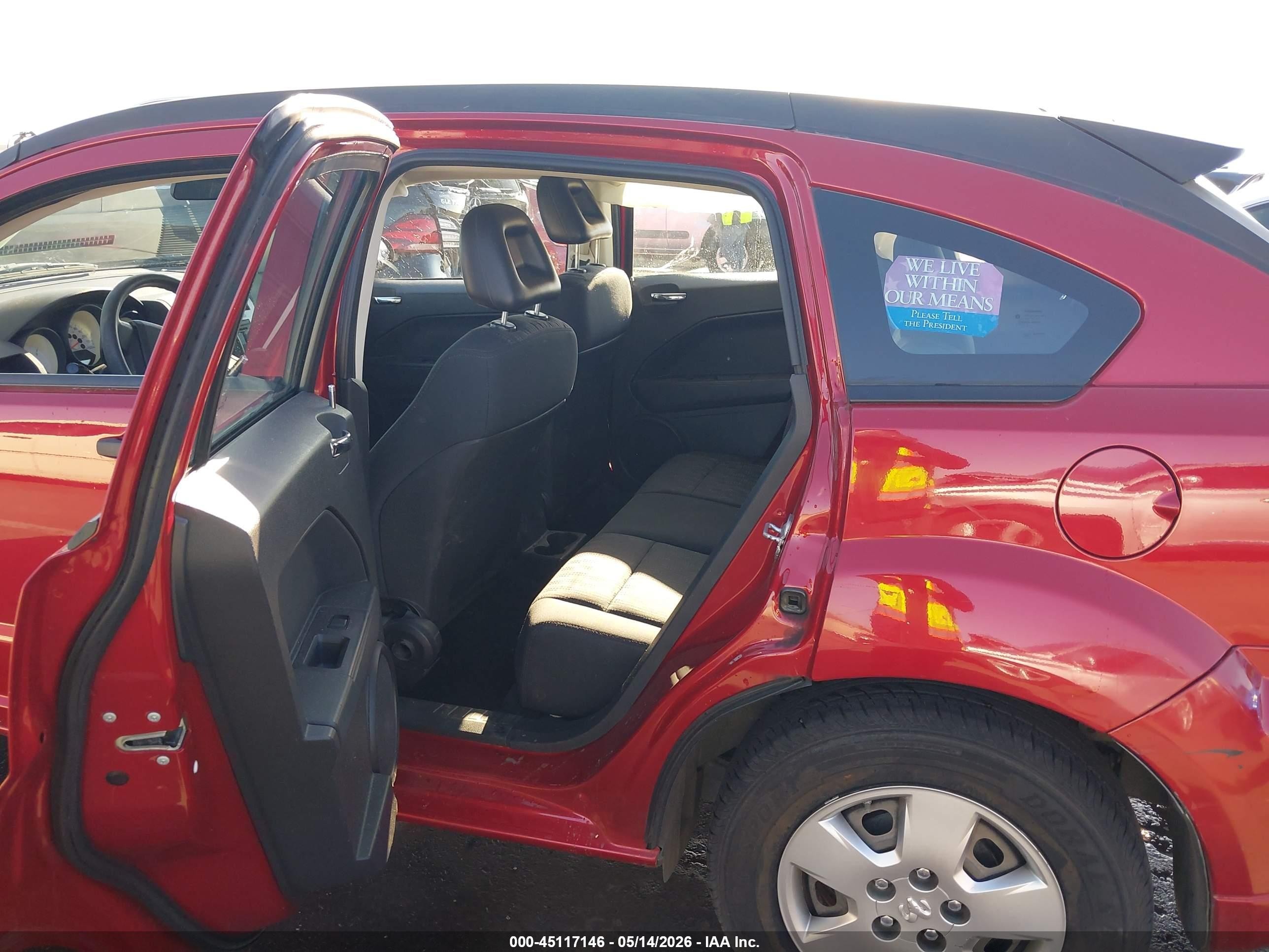 2008 Dodge Caliber Se Red vin: 1B3HB28B18D656468