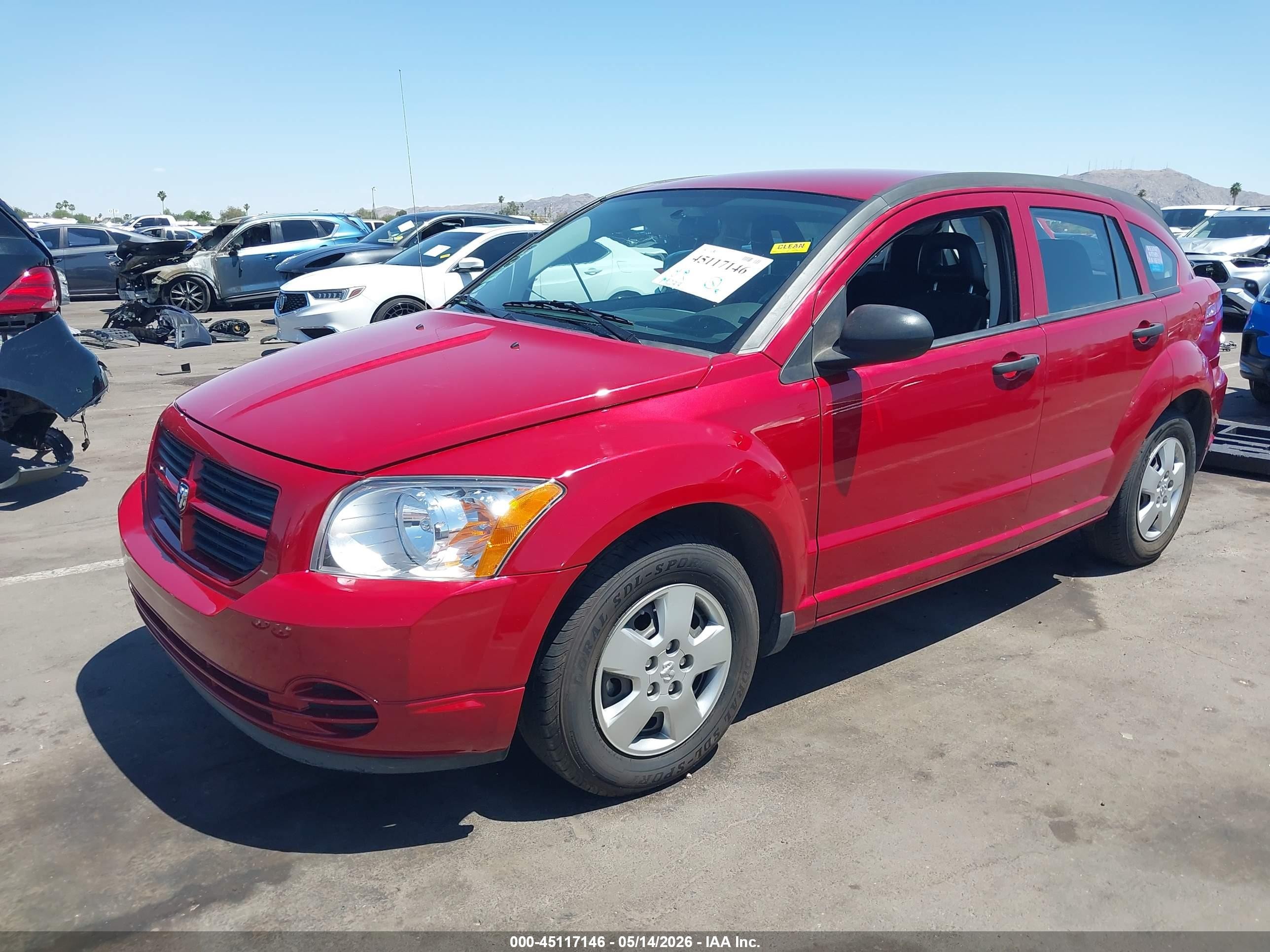 2008 Dodge Caliber Se Red vin: 1B3HB28B18D656468