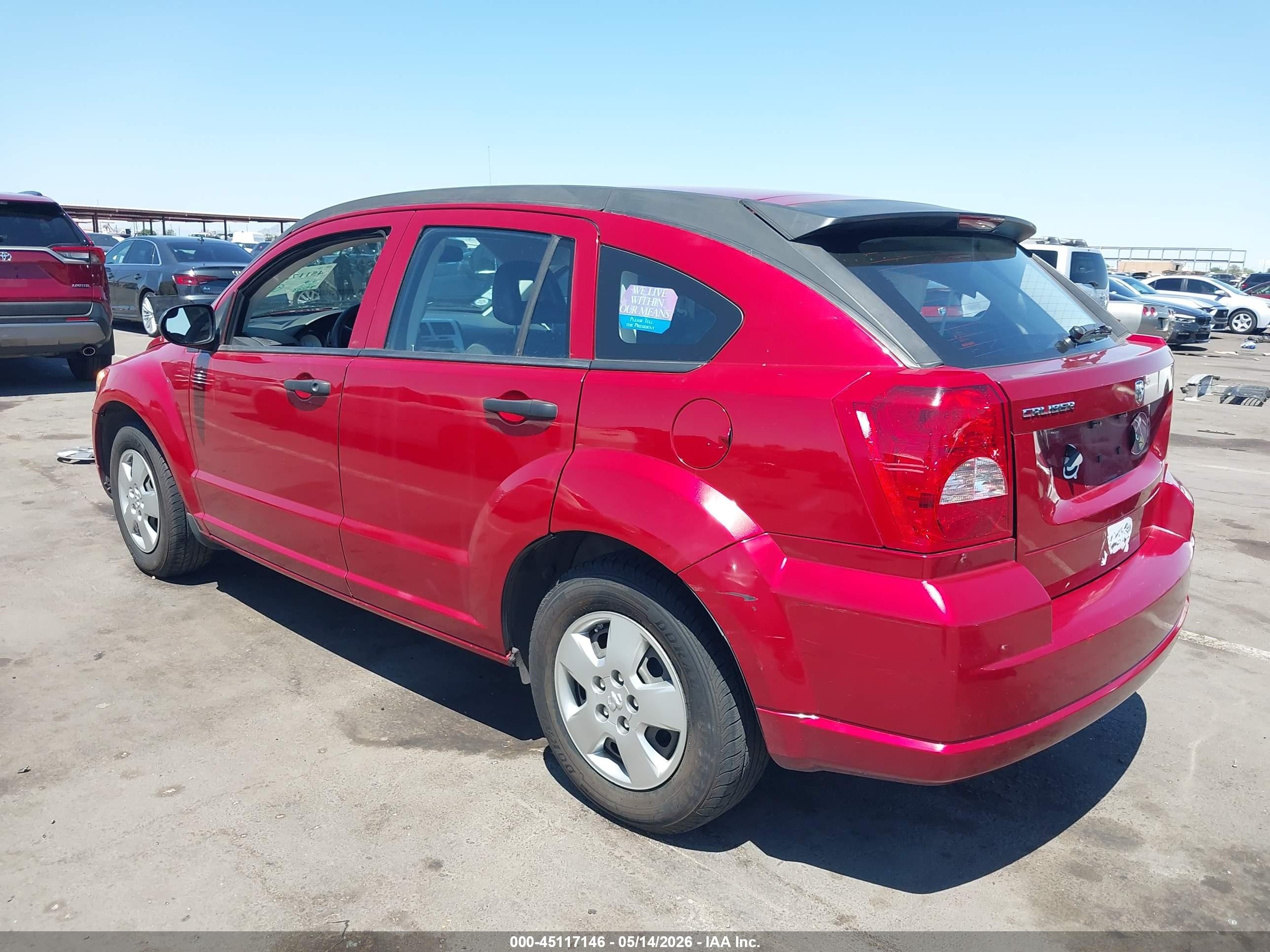 2008 Dodge Caliber Se Red vin: 1B3HB28B18D656468