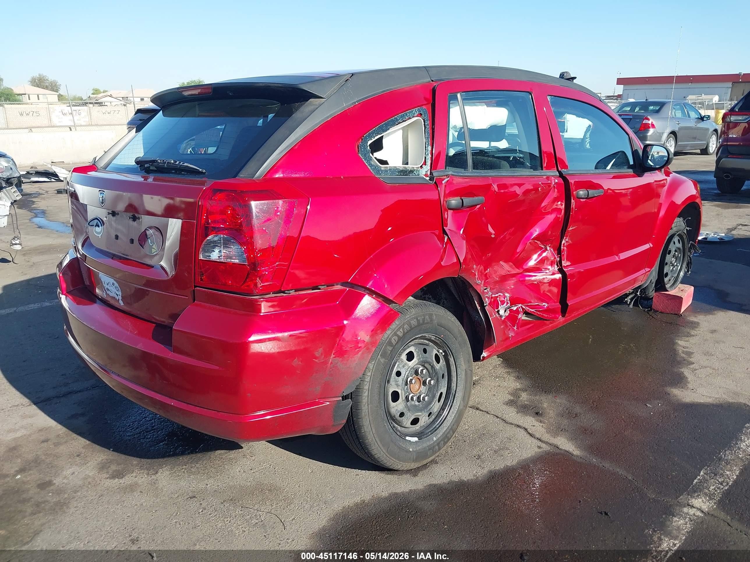 2008 Dodge Caliber Se Red vin: 1B3HB28B18D656468