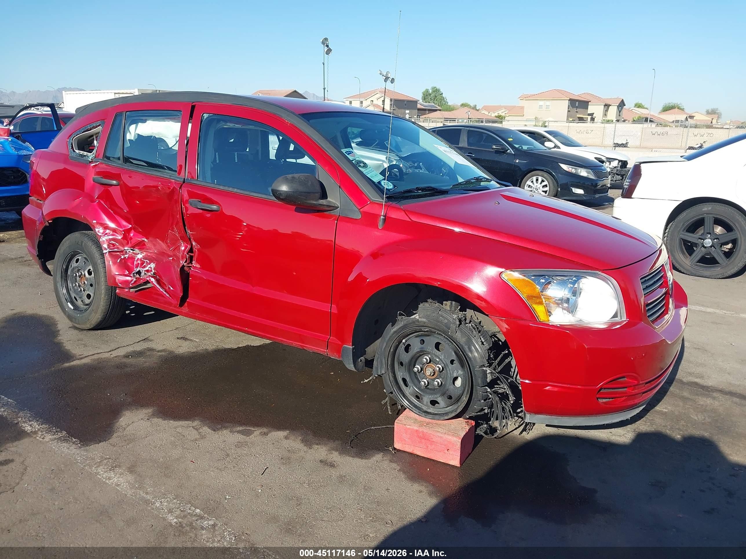 2008 Dodge Caliber Se Red vin: 1B3HB28B18D656468