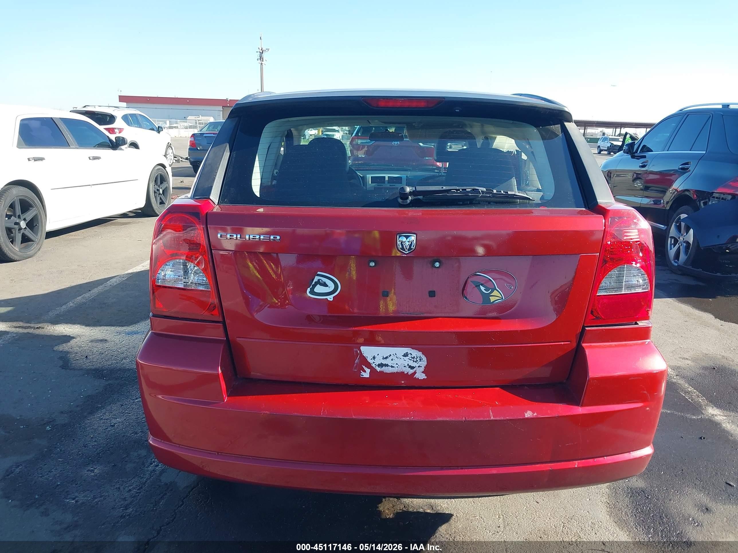2008 Dodge Caliber Se Red vin: 1B3HB28B18D656468