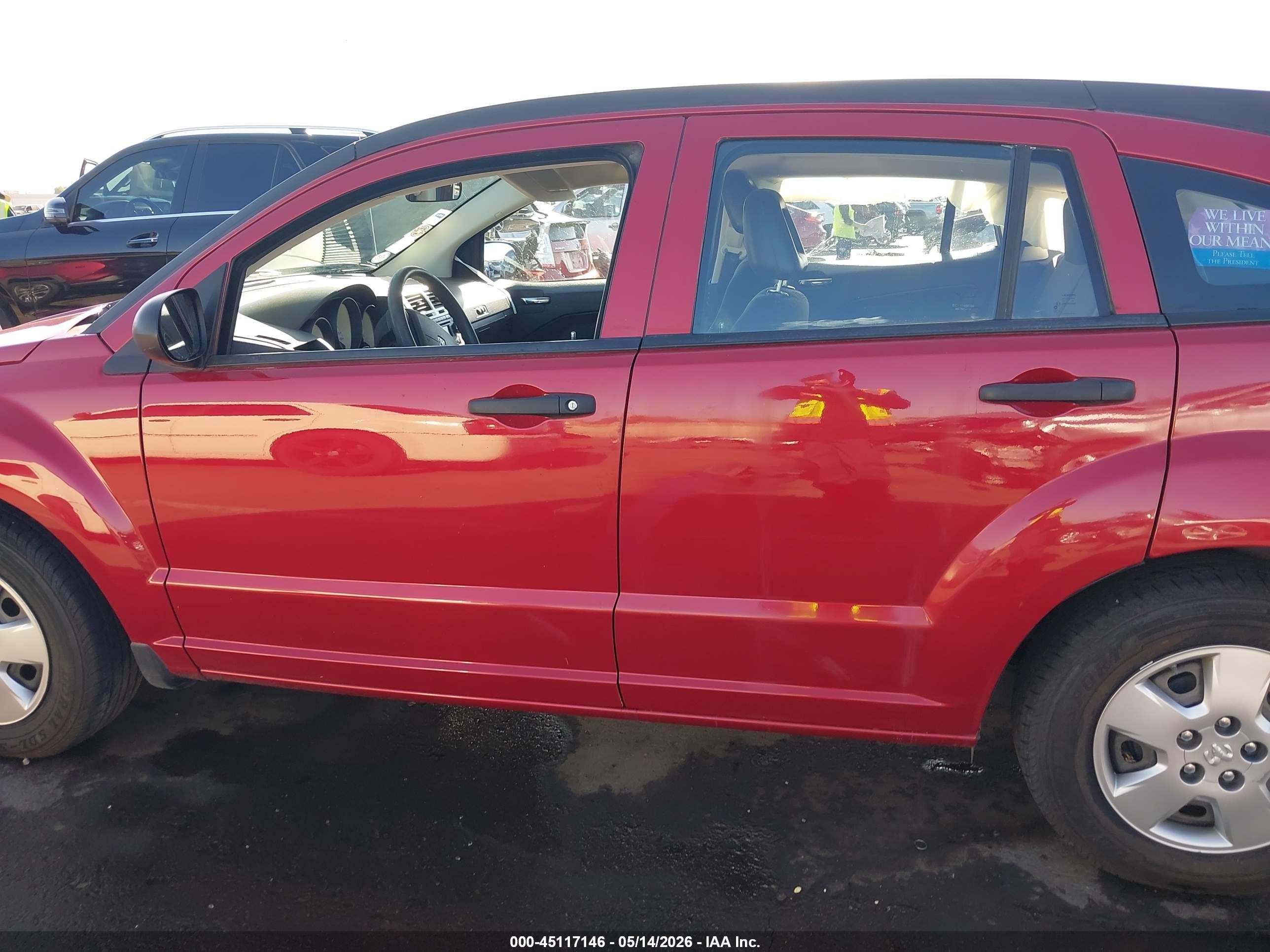 2008 Dodge Caliber Se Red vin: 1B3HB28B18D656468