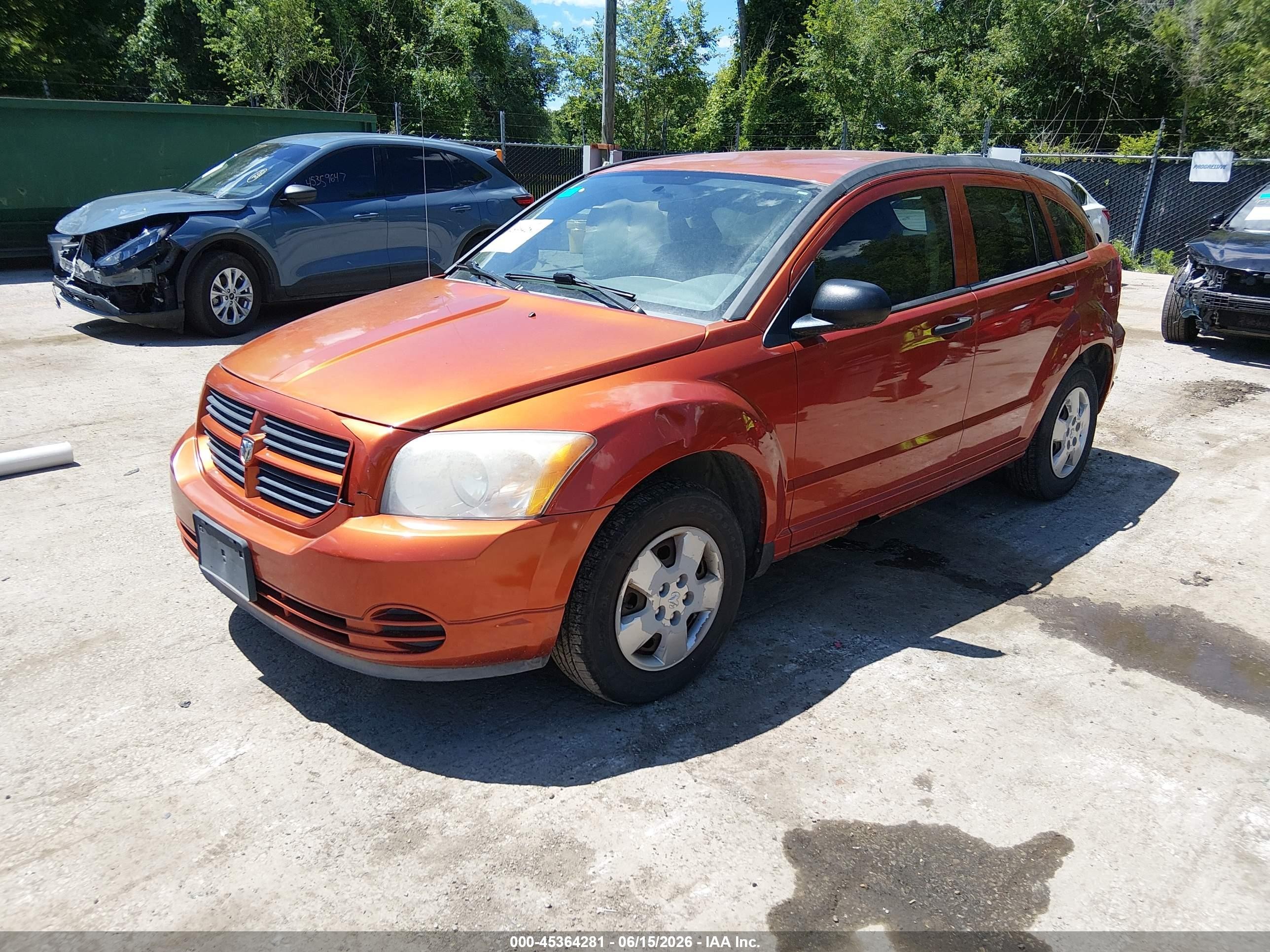2007 Dodge Caliber   Оранжевый vin: 1B3HB28B37D197992