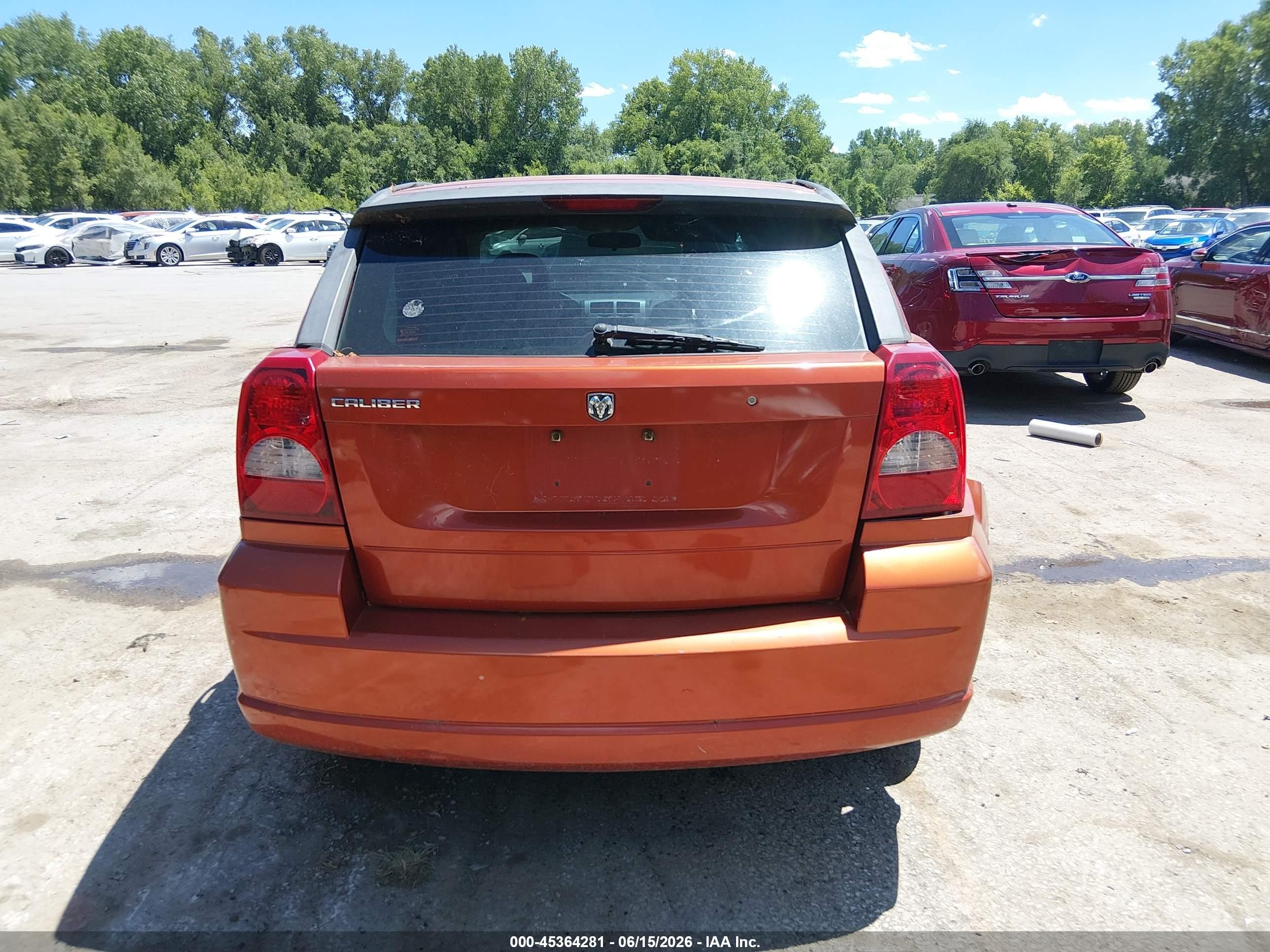 2007 Dodge Caliber   Оранжевый vin: 1B3HB28B37D197992