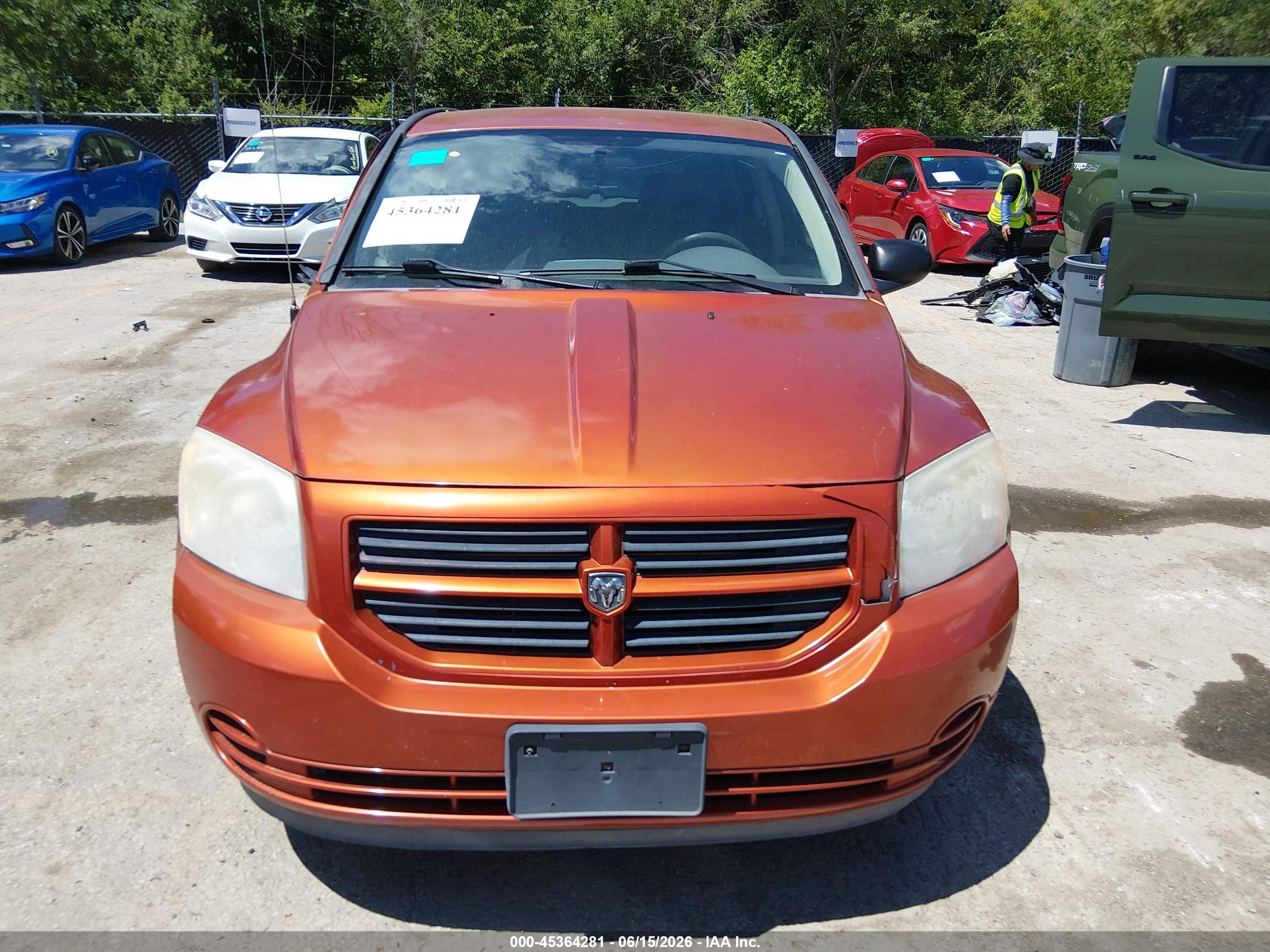 2007 Dodge Caliber   Оранжевый vin: 1B3HB28B37D197992