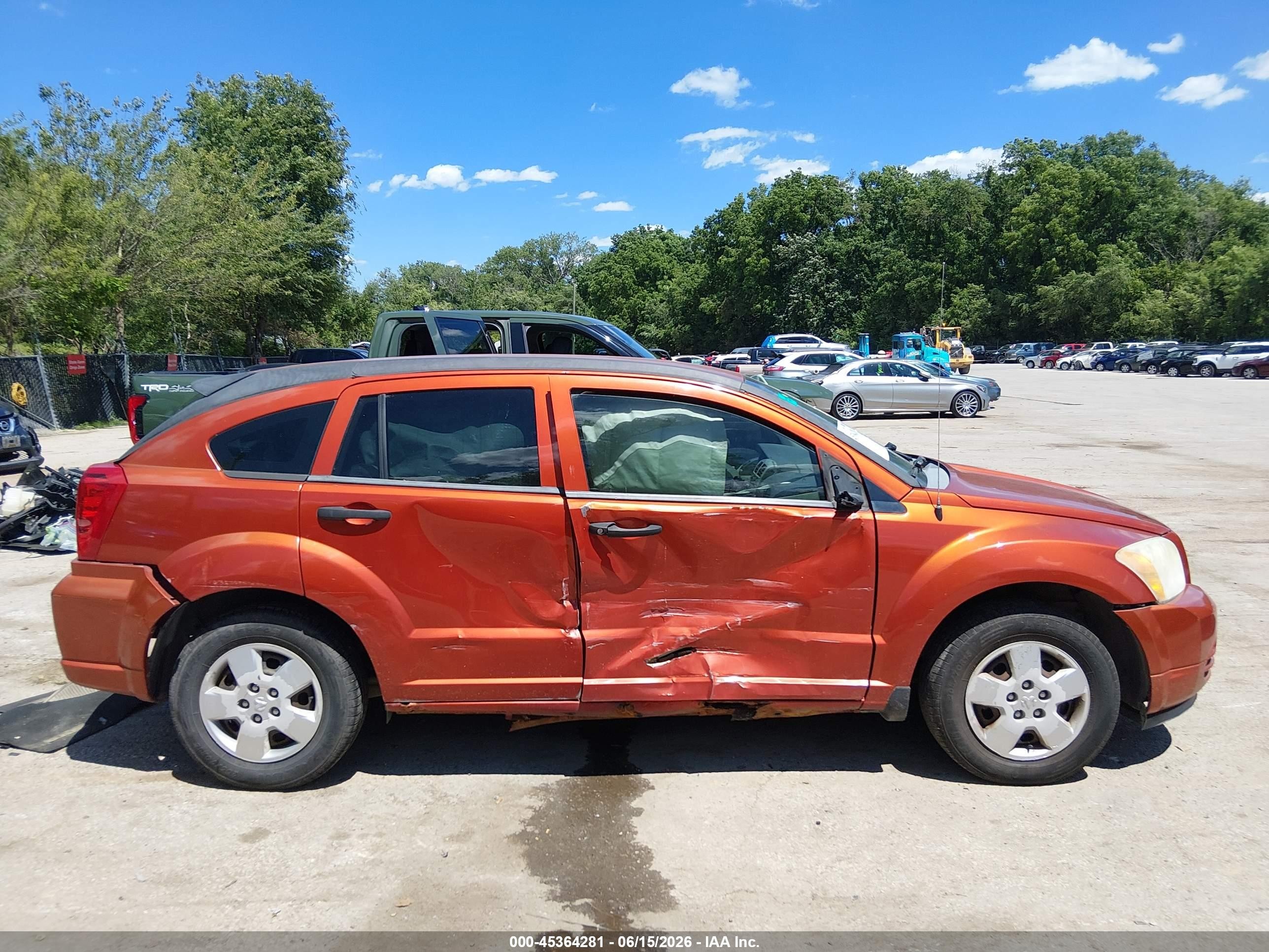 2007 Dodge Caliber   Оранжевый vin: 1B3HB28B37D197992