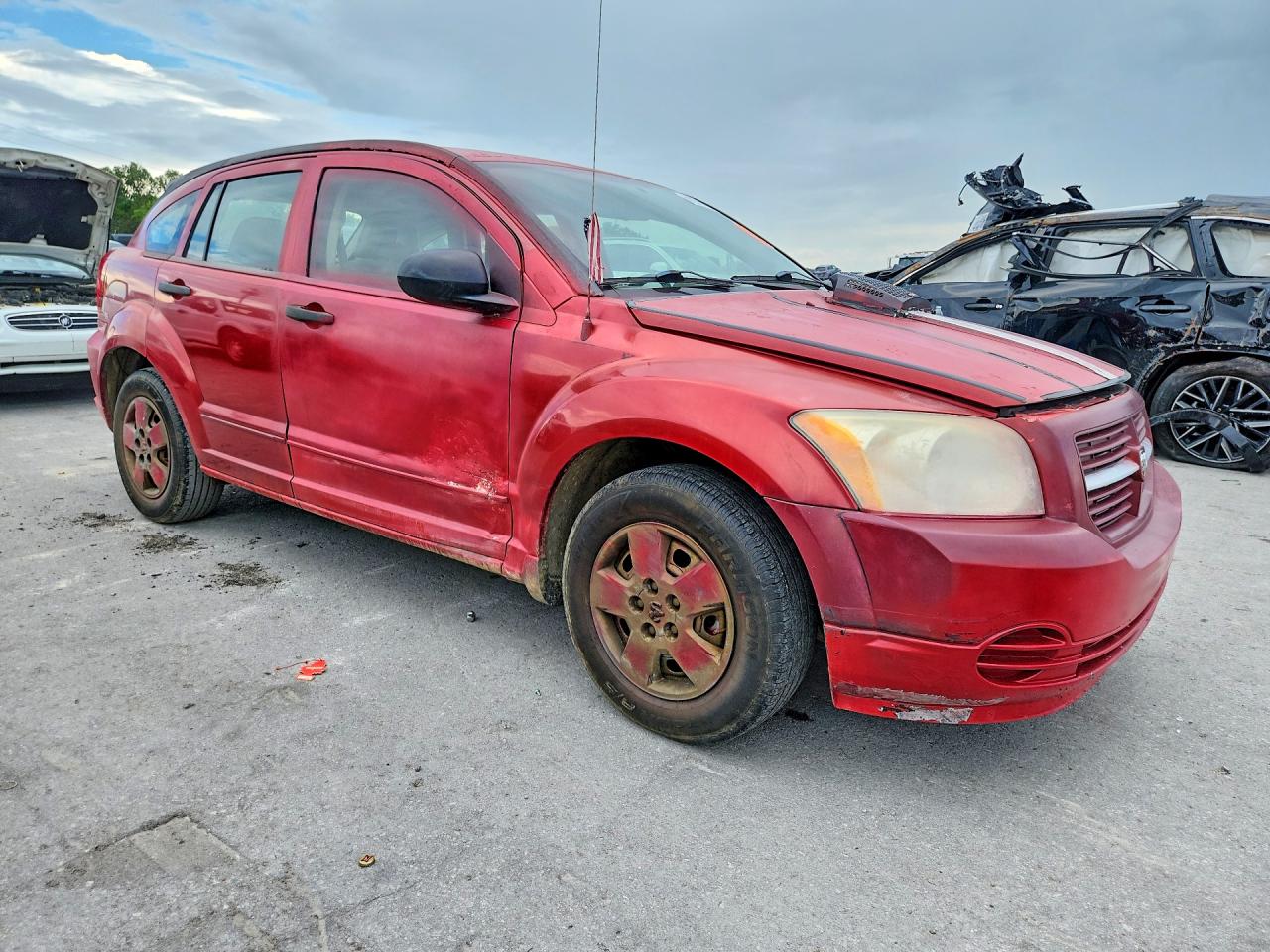 2007 Dodge Caliber Красный vin: 1B3HB28B37D523421