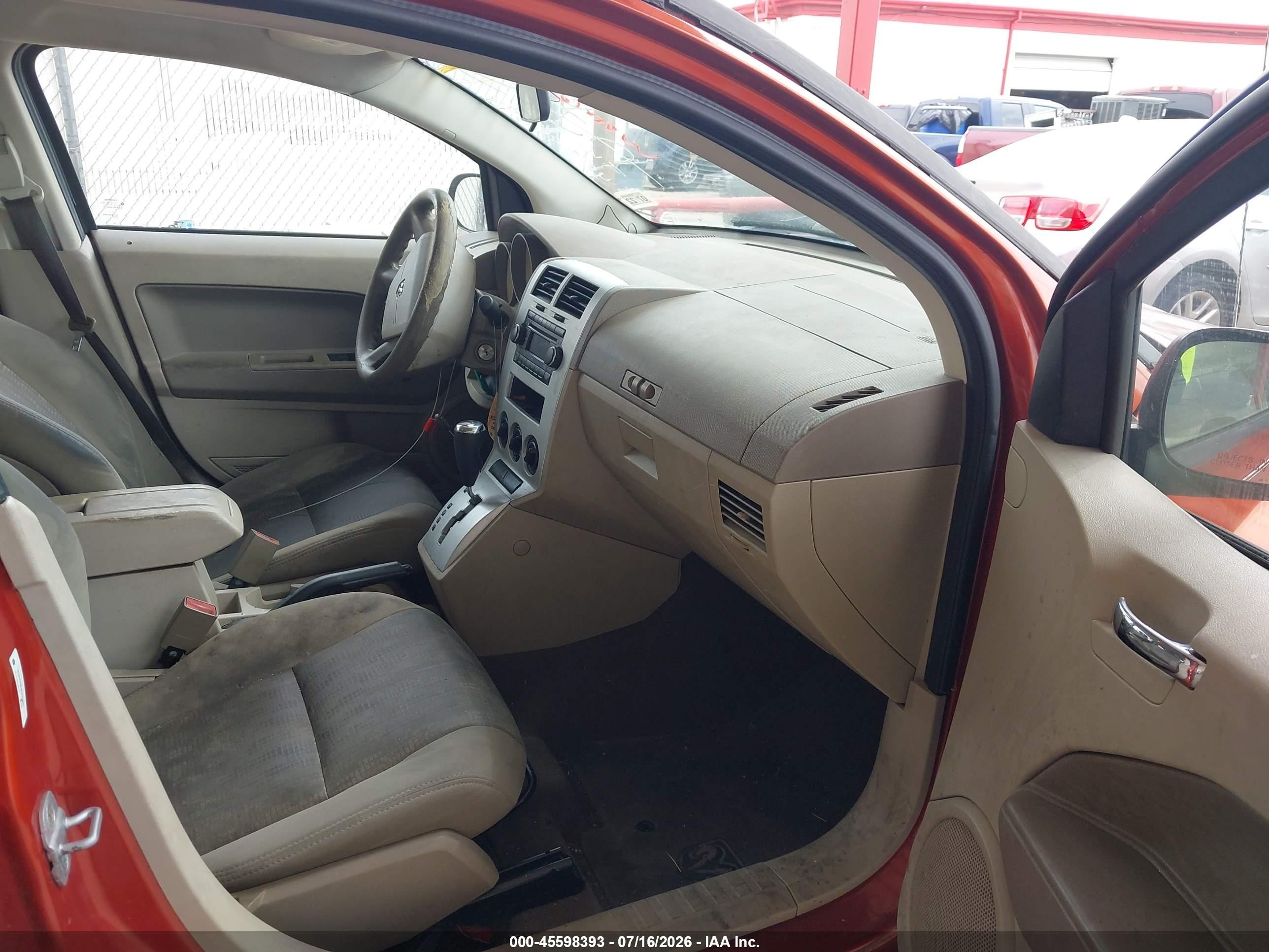 2008 Dodge Caliber Se Orange vin: 1B3HB28B38D503400
