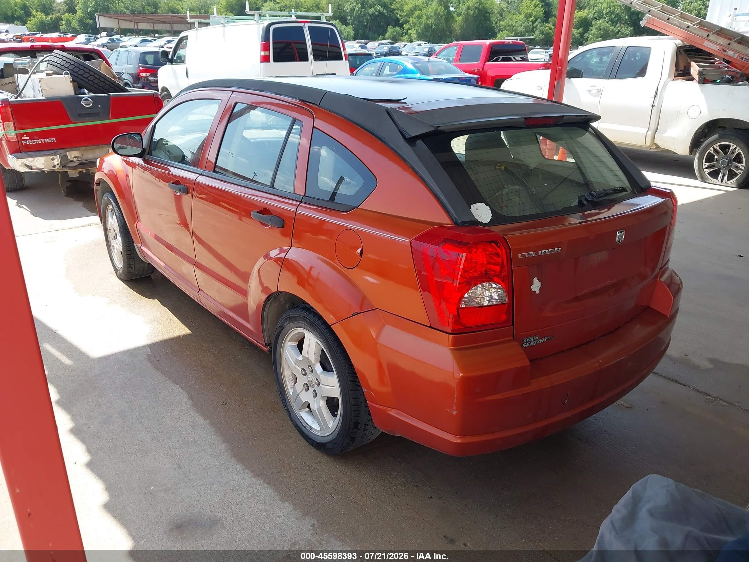 2008 Dodge Caliber Se Orange vin: 1B3HB28B38D503400