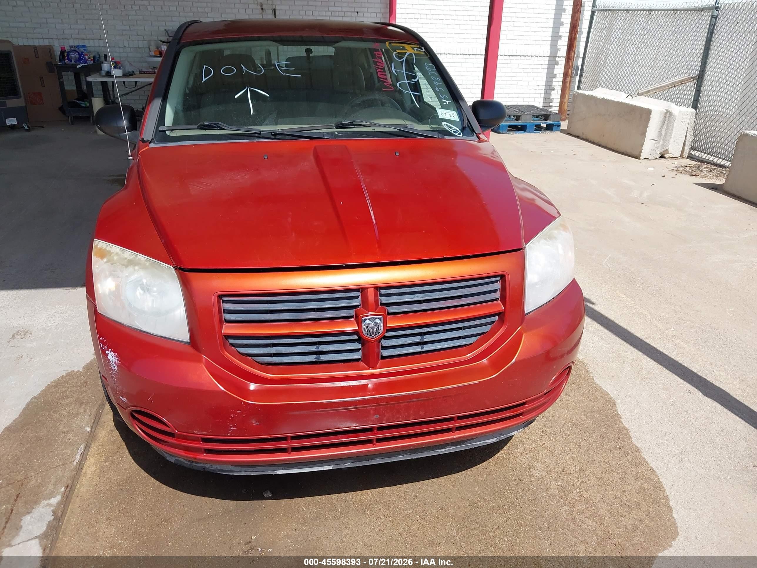 2008 Dodge Caliber Se Orange vin: 1B3HB28B38D503400