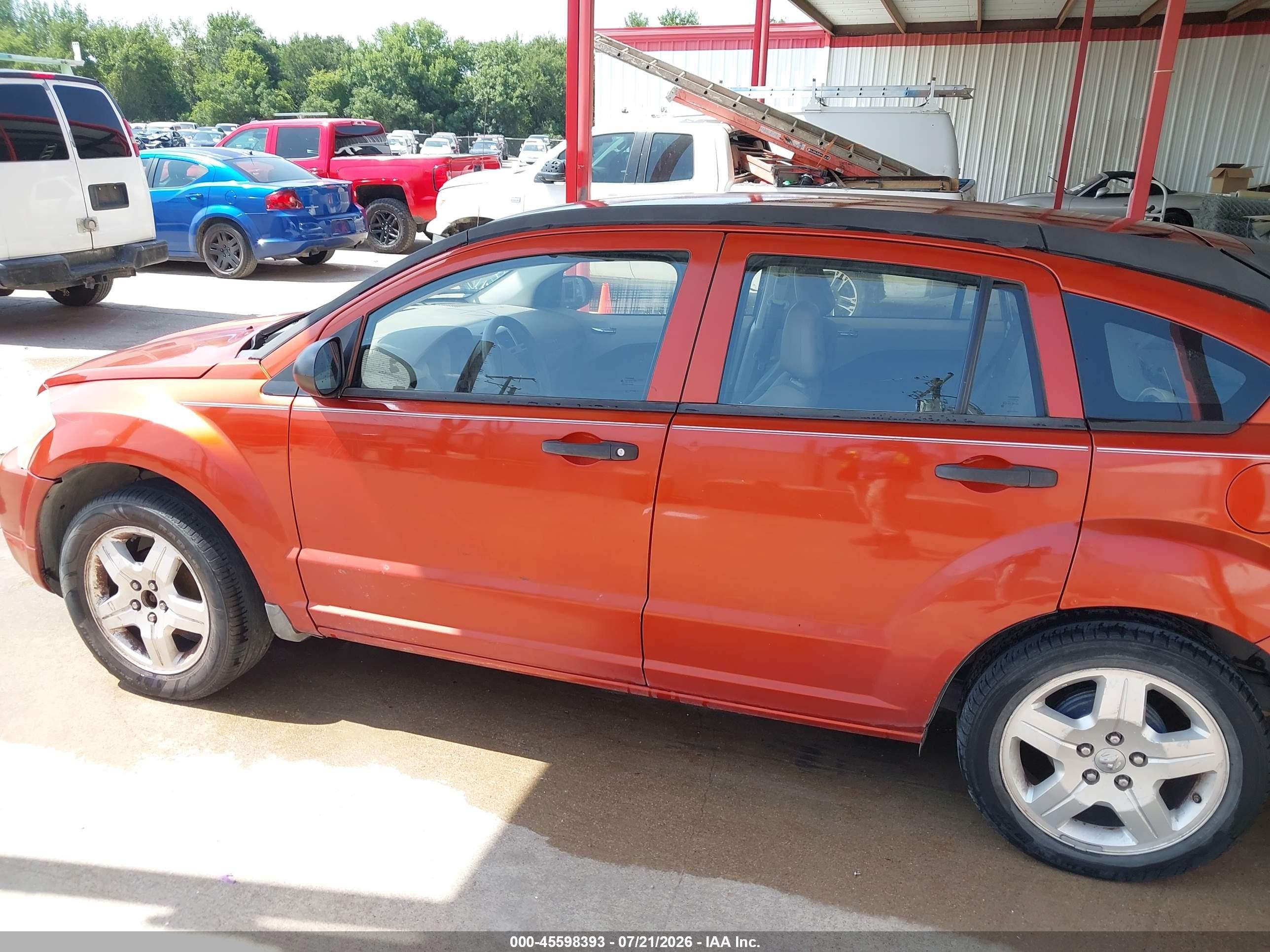 2008 Dodge Caliber Se Orange vin: 1B3HB28B38D503400