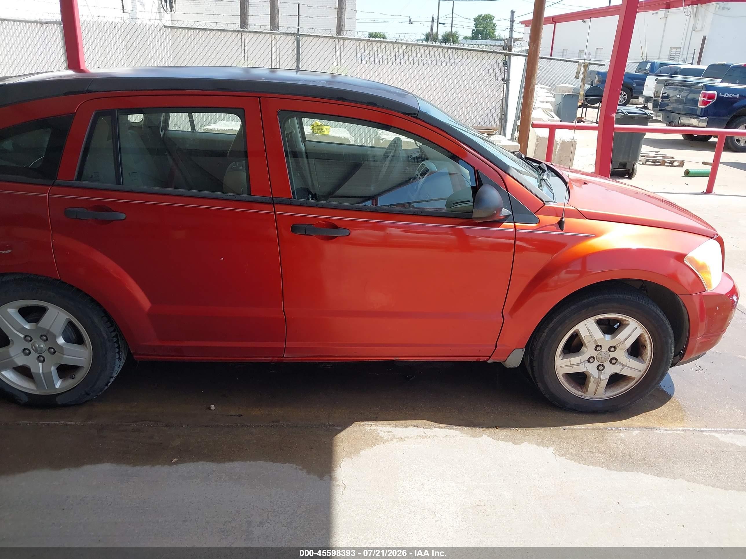 2008 Dodge Caliber Se Orange vin: 1B3HB28B38D503400