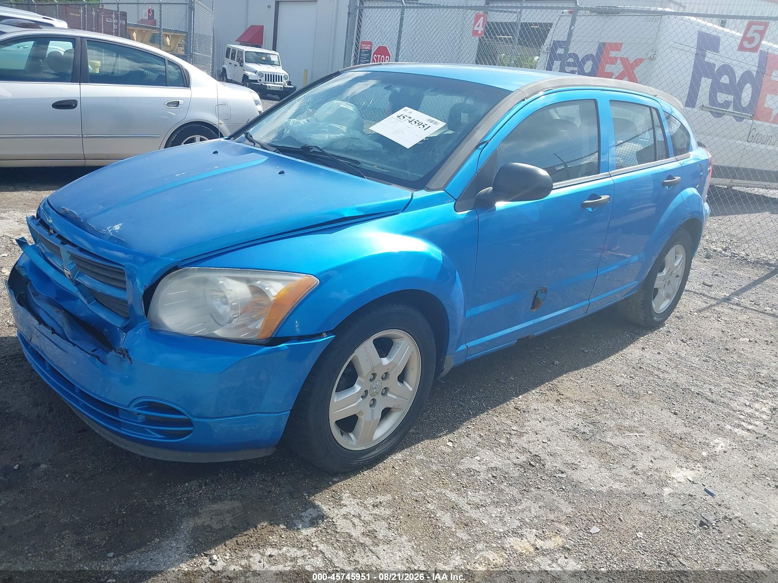 2008 Dodge Caliber Se Синий vin: 1B3HB28B38D721336