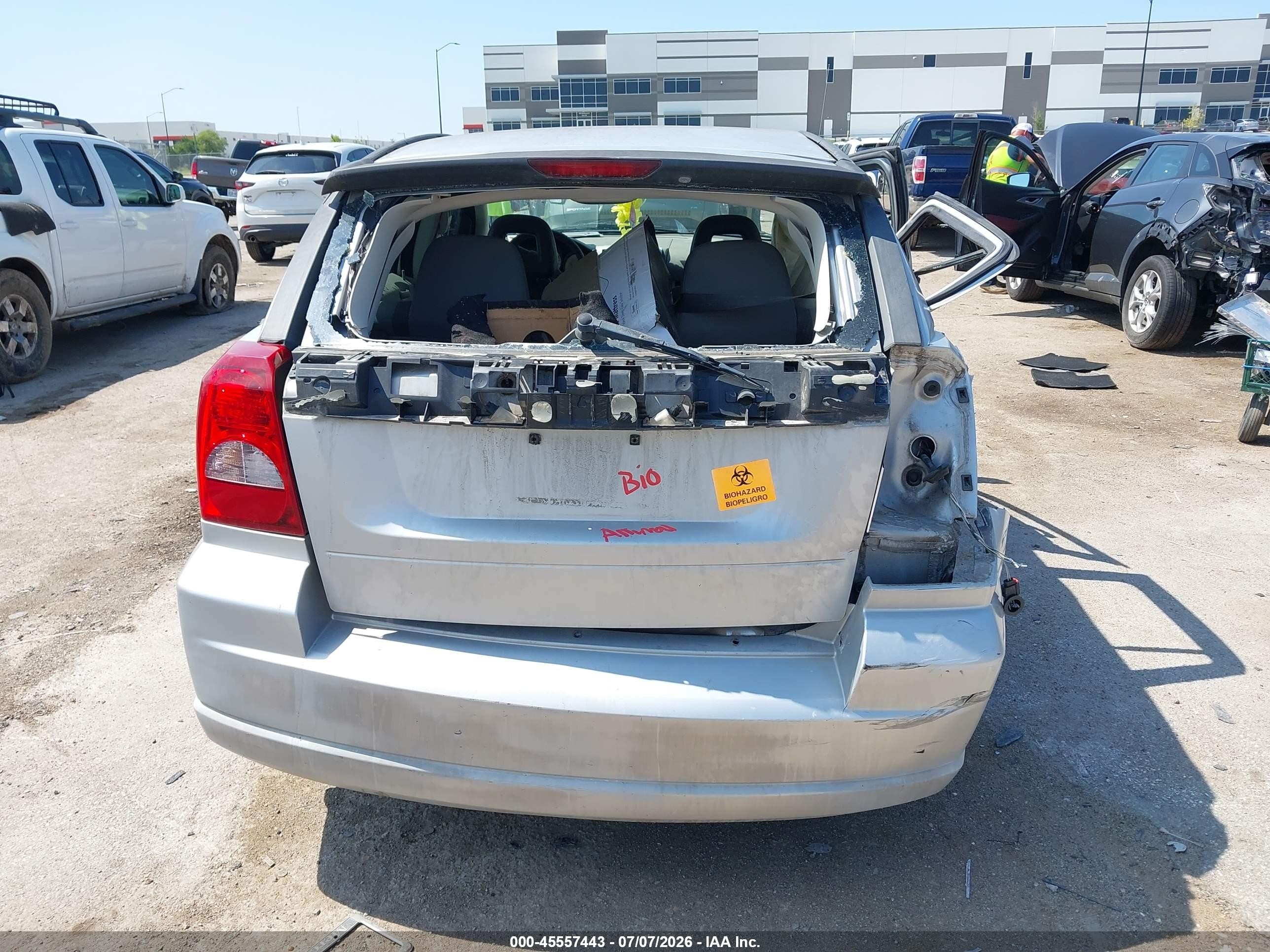 2007 Dodge Caliber   Silver vin: 1B3HB28B57D314651