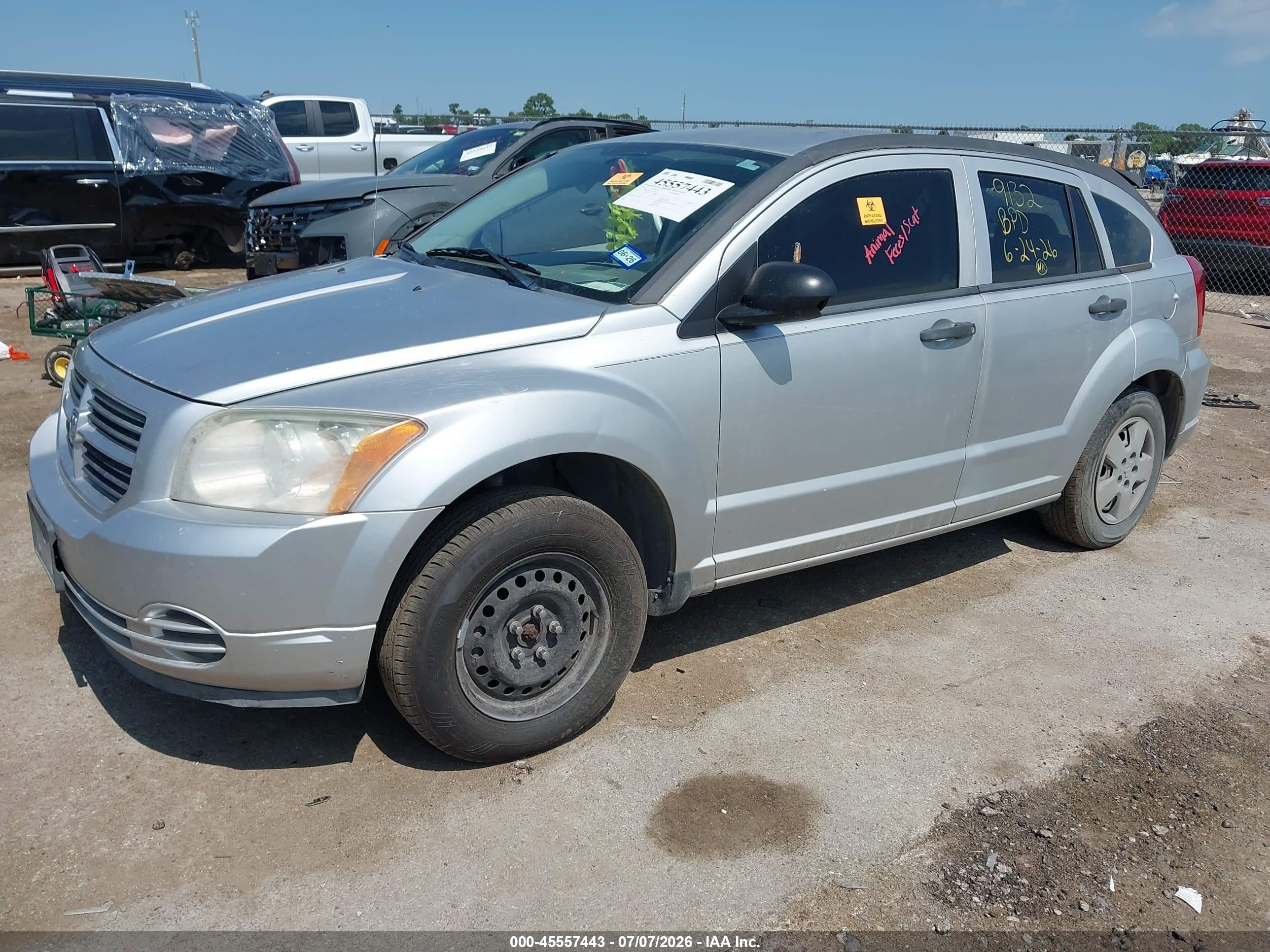 2007 Dodge Caliber   Silver vin: 1B3HB28B57D314651