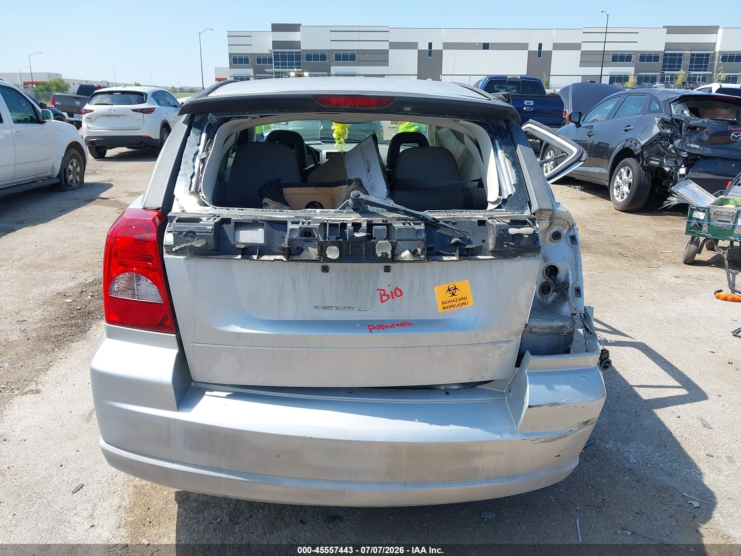 2007 Dodge Caliber   Silver vin: 1B3HB28B57D314651