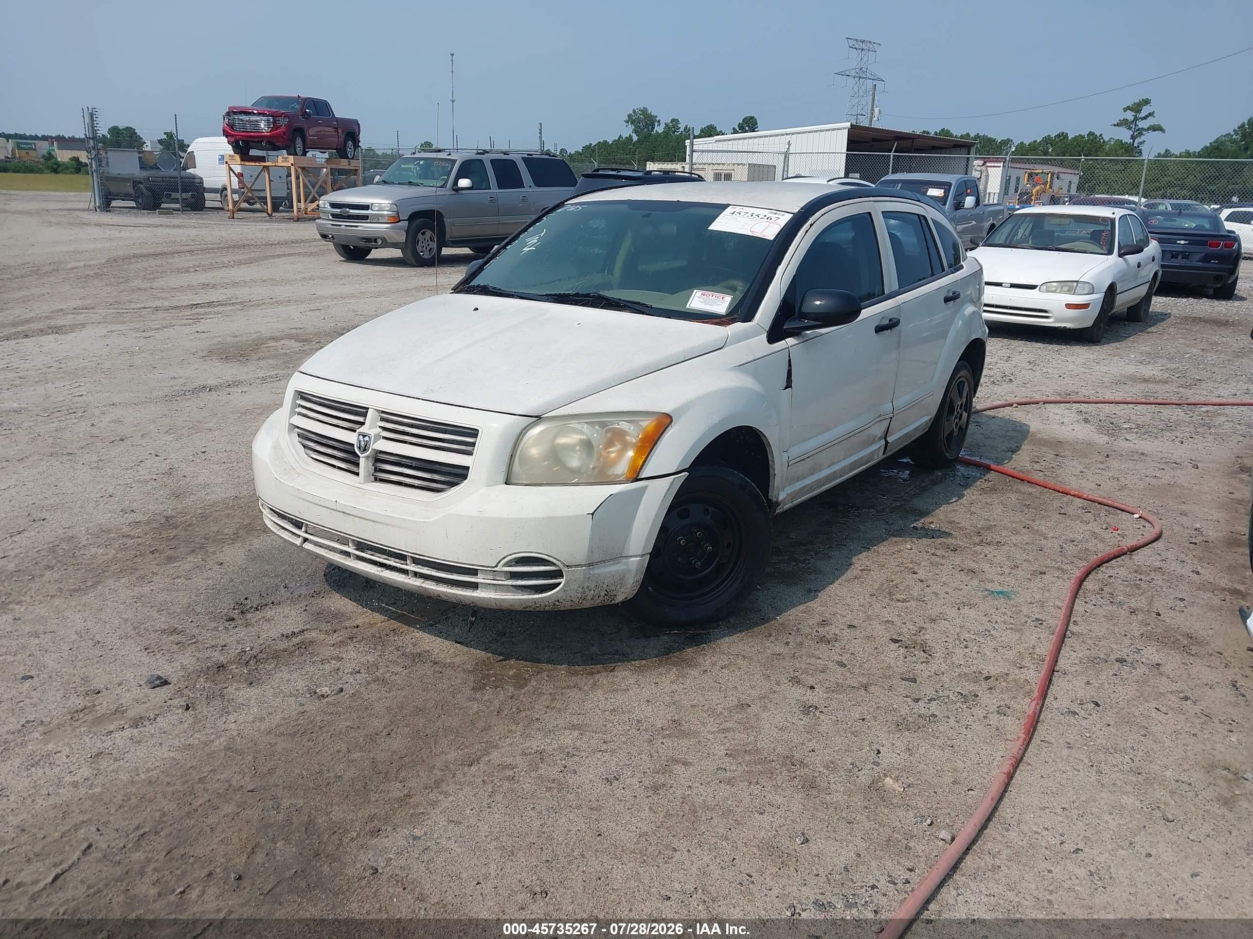 2007 Dodge Caliber   White vin: 1B3HB28B57D569218