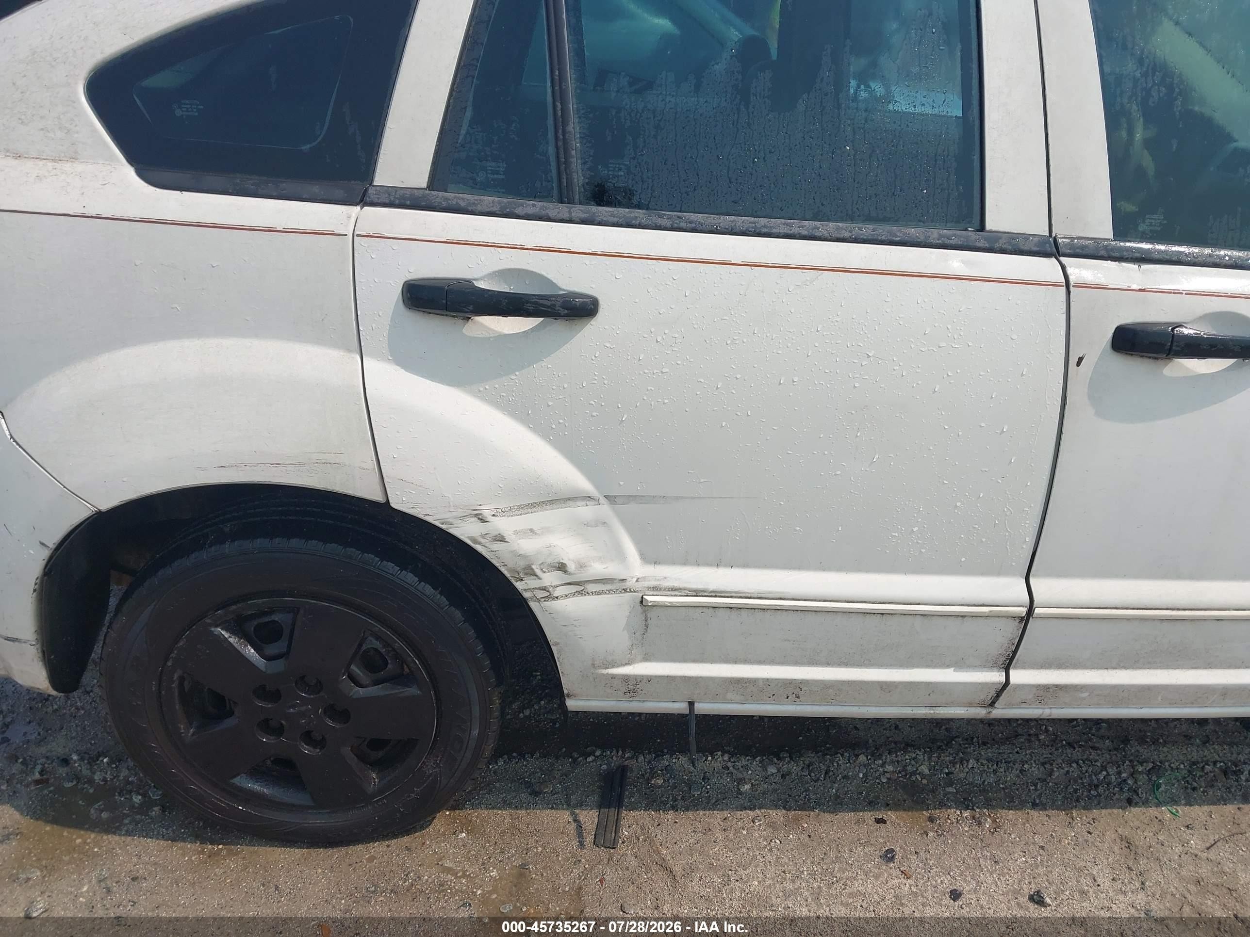 2007 Dodge Caliber   White vin: 1B3HB28B57D569218