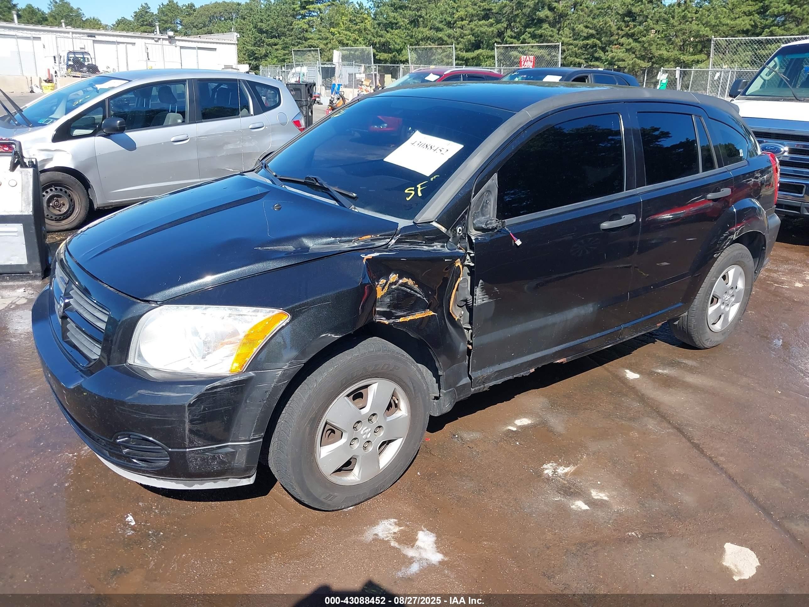 2008 Dodge Caliber Se Black vin: 1B3HB28B68D505612