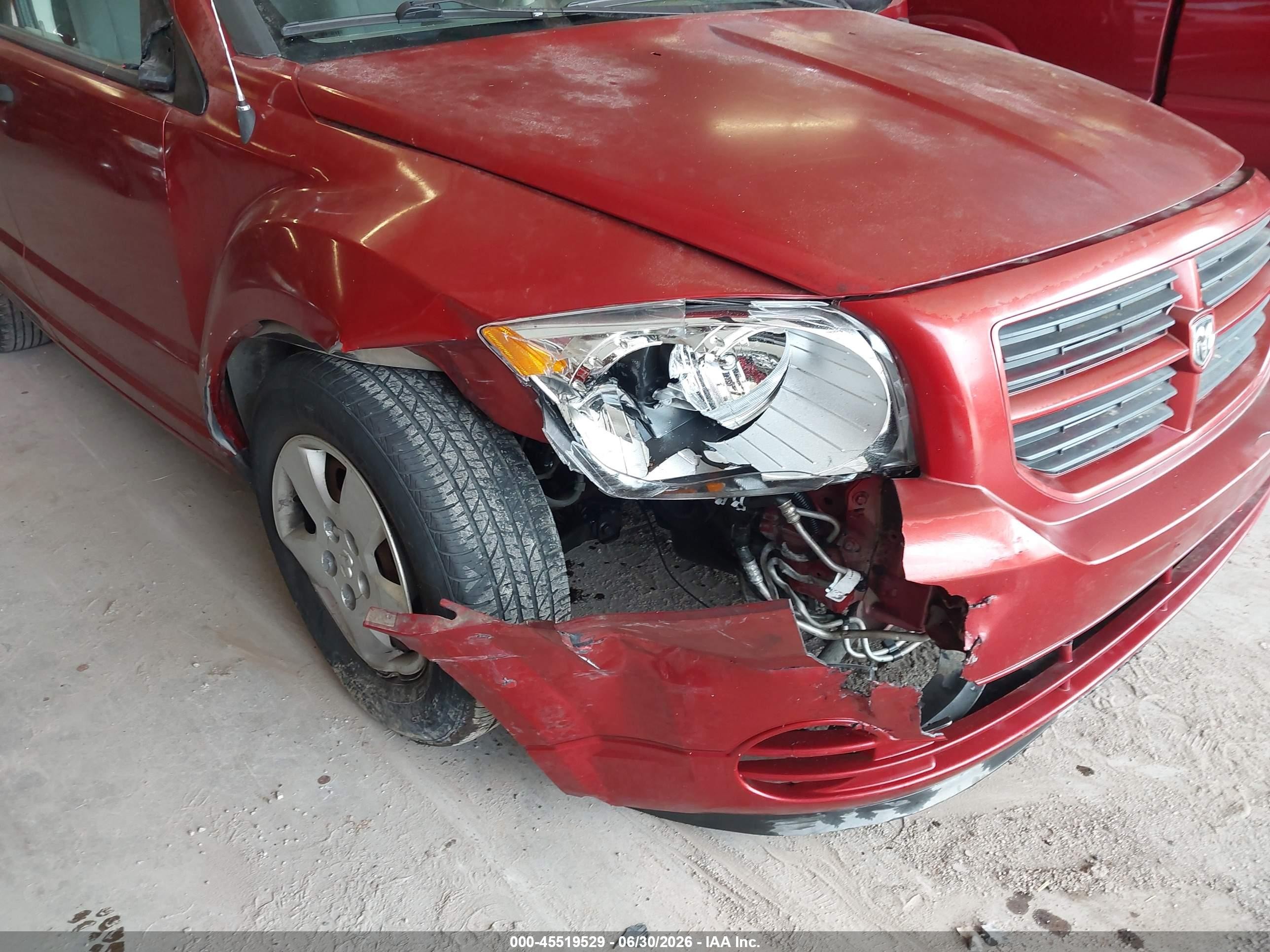 2007 Dodge Caliber   Burgundy vin: 1B3HB28B77D127377