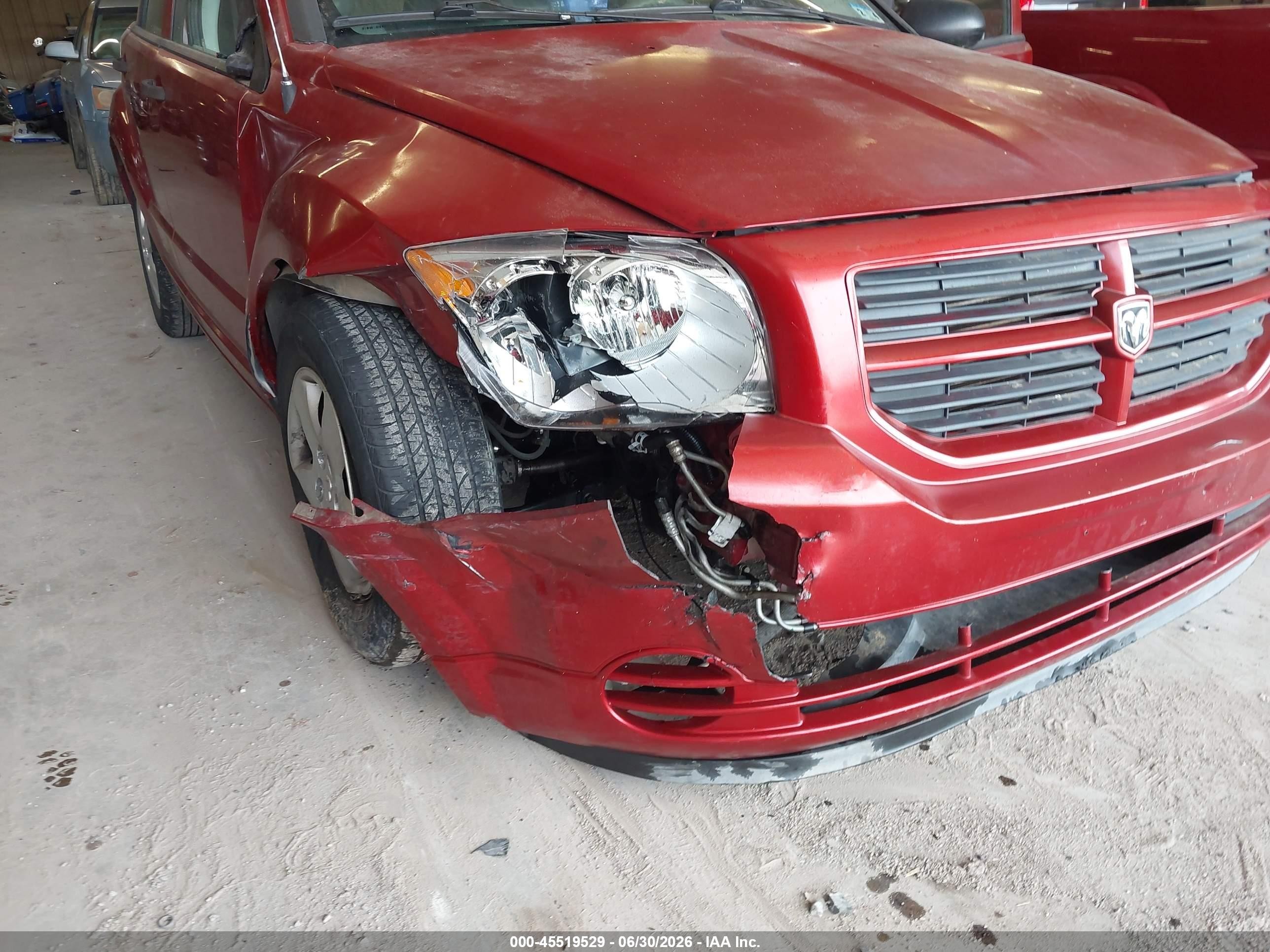 2007 Dodge Caliber   Burgundy vin: 1B3HB28B77D127377