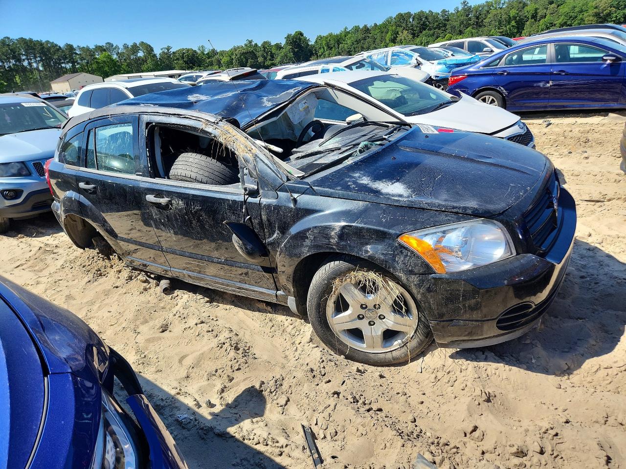2008 Dodge Caliber Black vin: 1B3HB28B78D757160