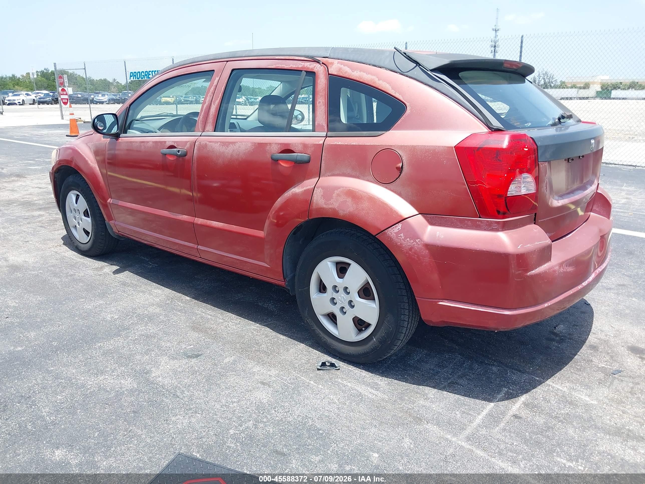 2007 Dodge Caliber   Red vin: 1B3HB28B87D132717