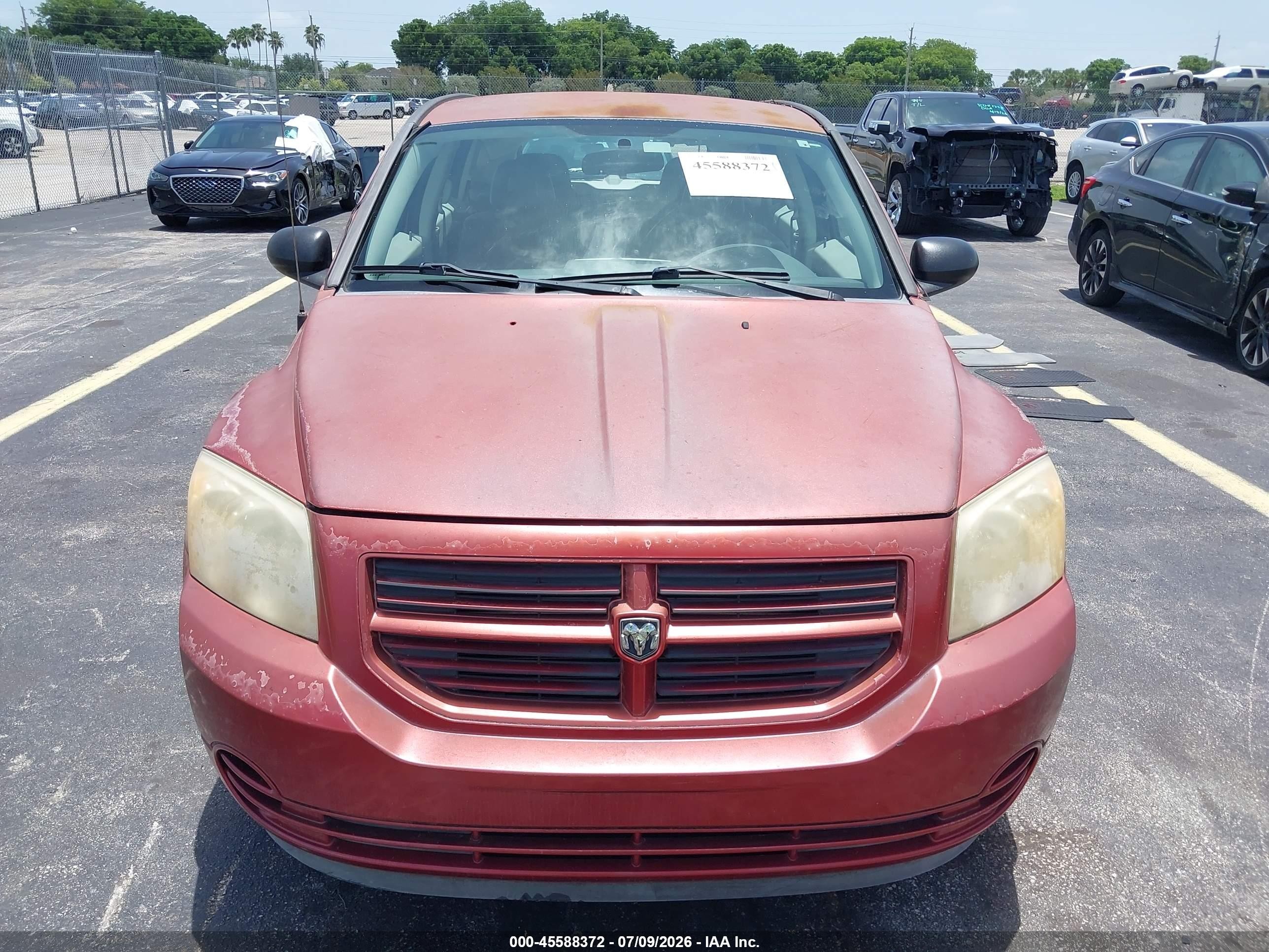 2007 Dodge Caliber   Red vin: 1B3HB28B87D132717
