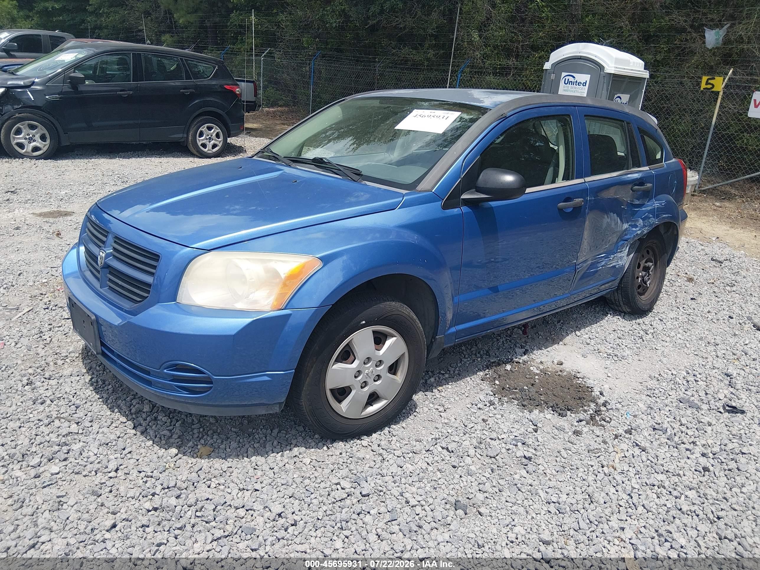 2007 Dodge Caliber   Blue vin: 1B3HB28B87D288336