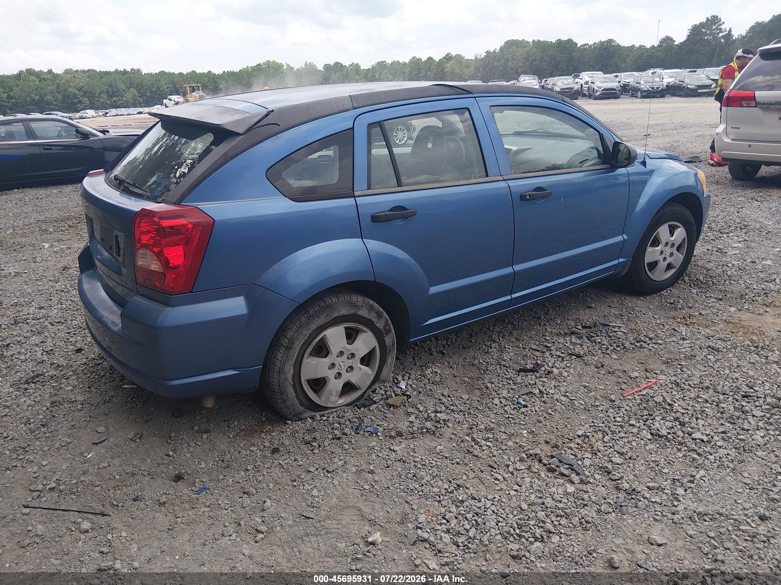 2007 Dodge Caliber   Blue vin: 1B3HB28B87D288336