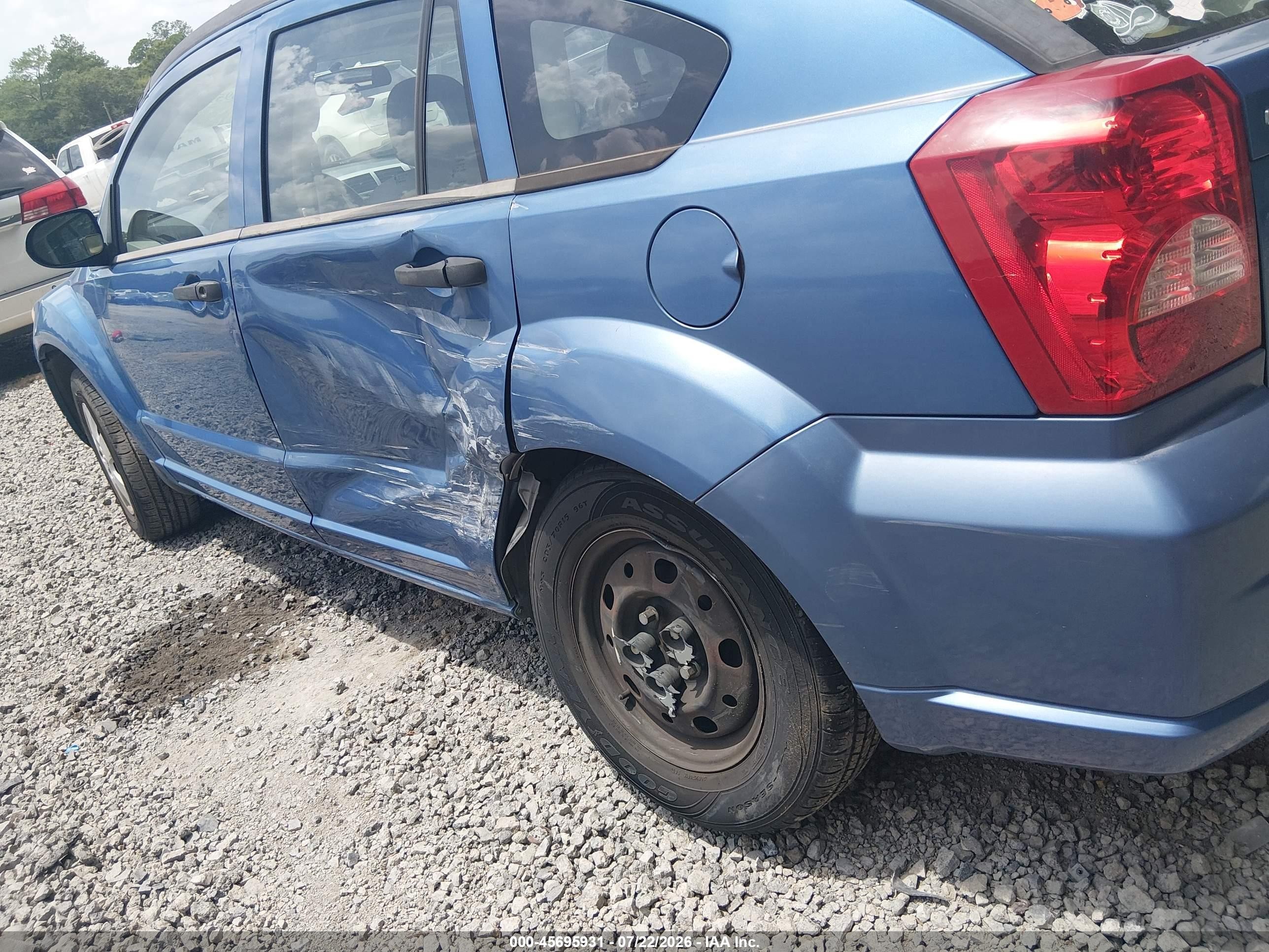 2007 Dodge Caliber   Blue vin: 1B3HB28B87D288336