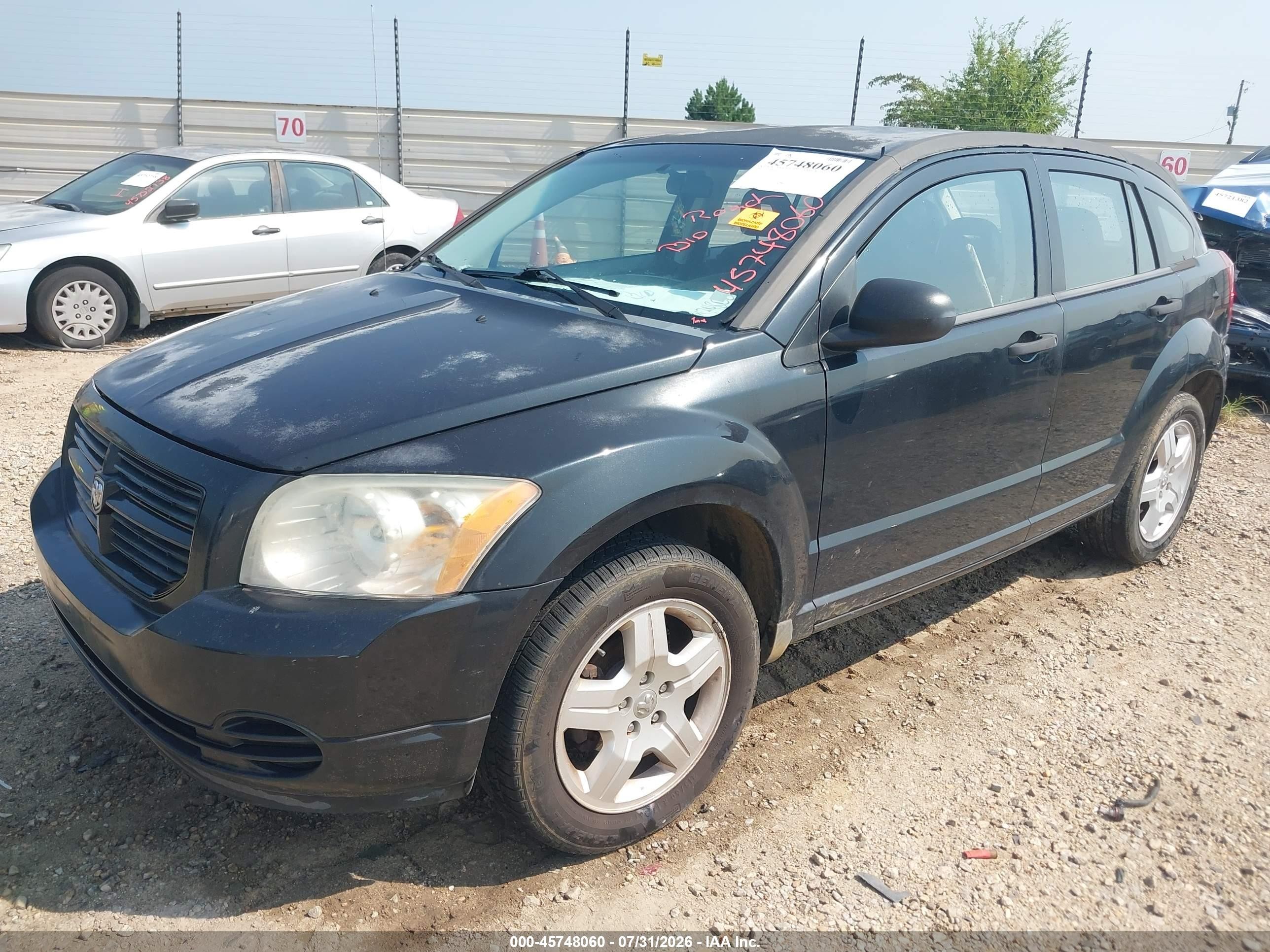 2008 Dodge Caliber Se Black vin: 1B3HB28B88D659786