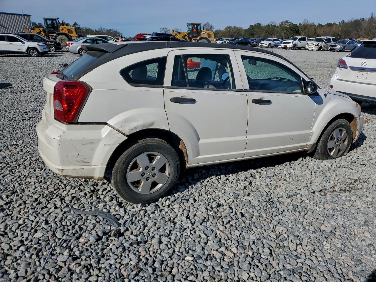 2007 Dodge Caliber White vin: 1B3HB28BX7D106295