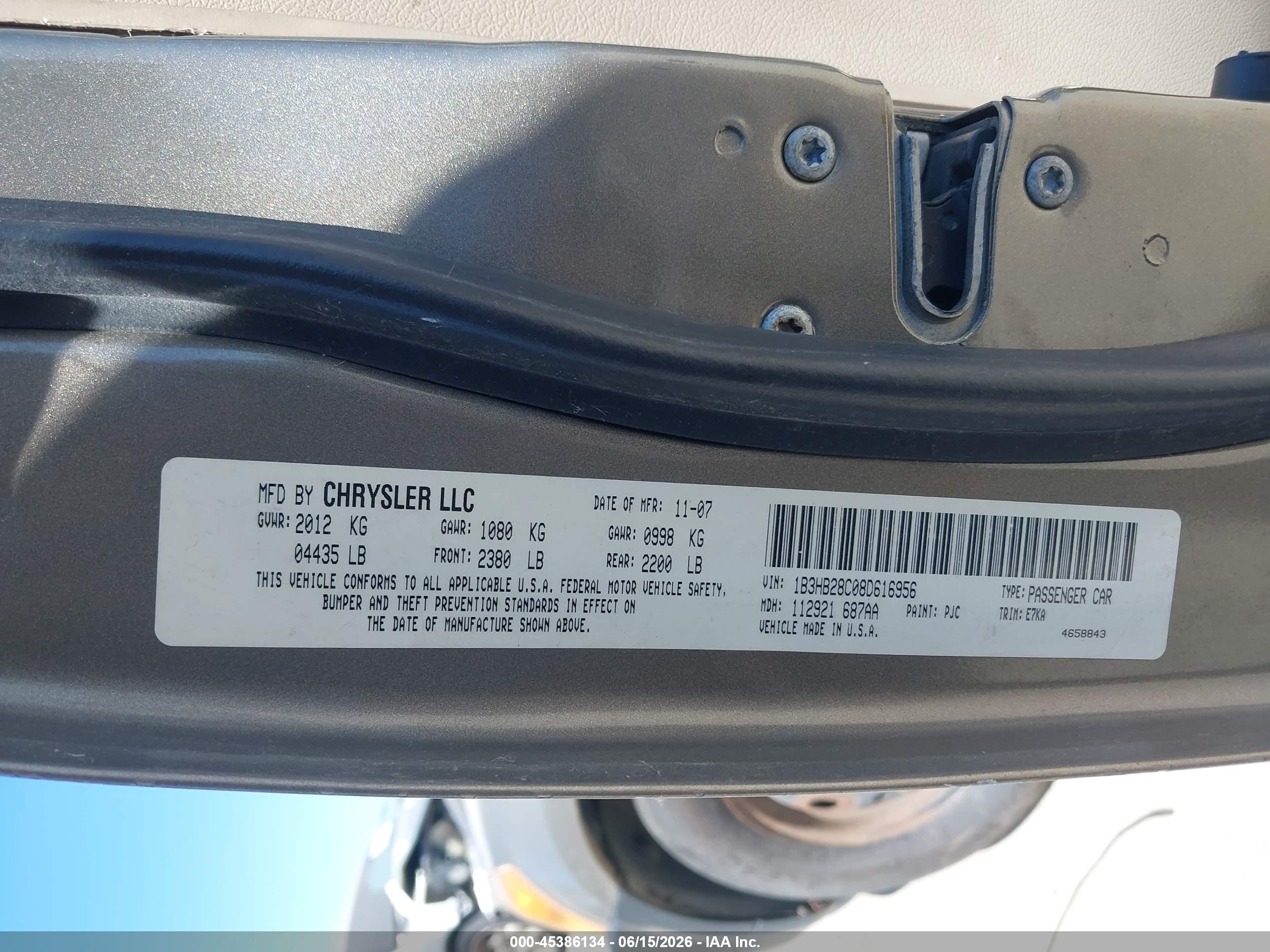 2008 Dodge Caliber Se Brown vin: 1B3HB28C08D616956