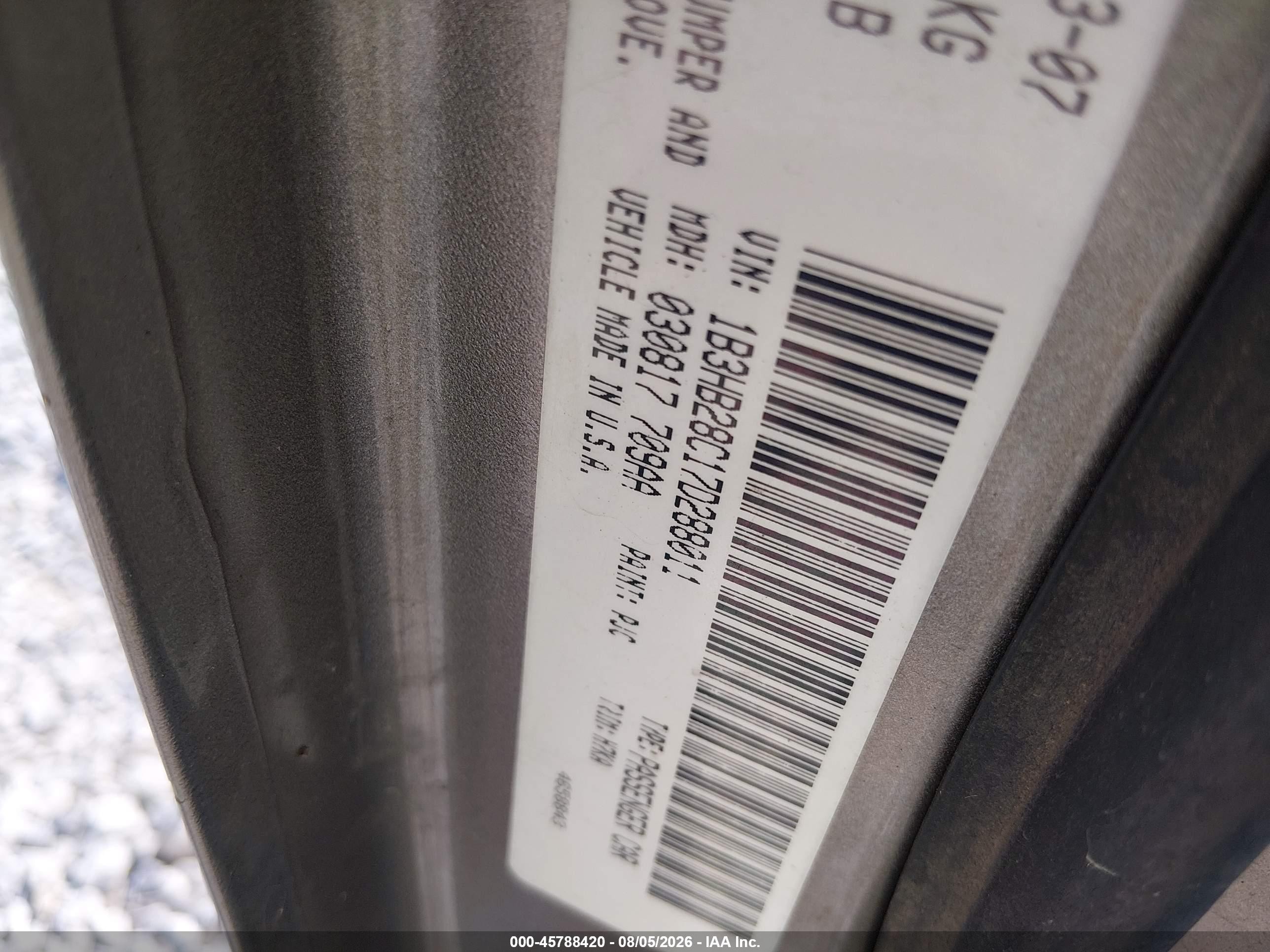 2007 Dodge Caliber   Brown vin: 1B3HB28C17D288011