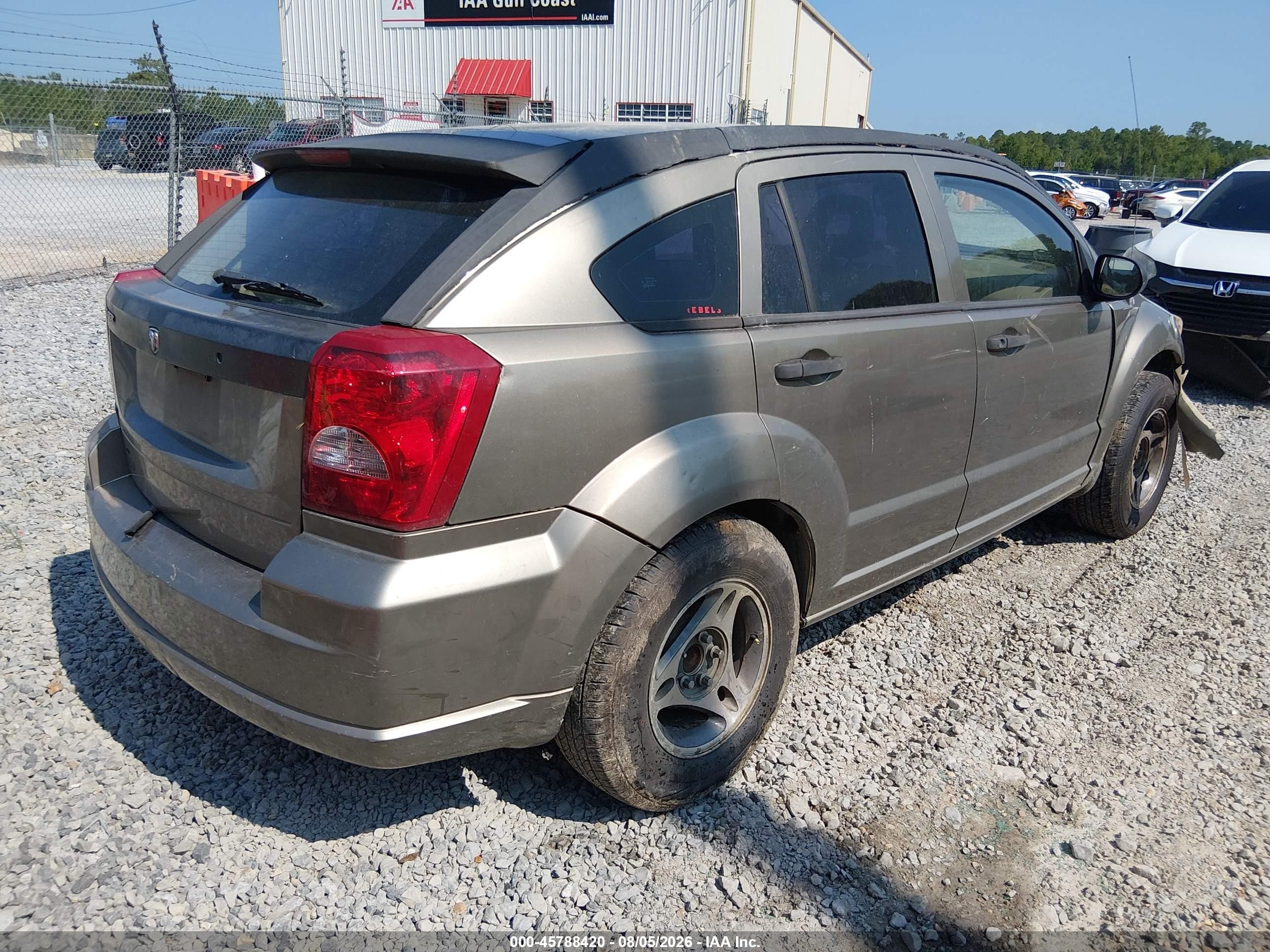 2007 Dodge Caliber   Brown vin: 1B3HB28C17D288011