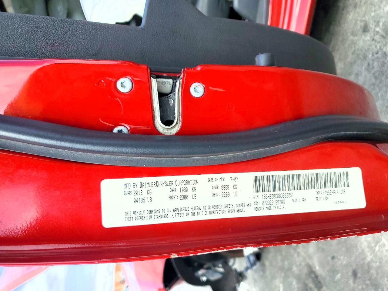 2008 Dodge Caliber Sw 2wd Red vin: 1B3HB28C68D502251
