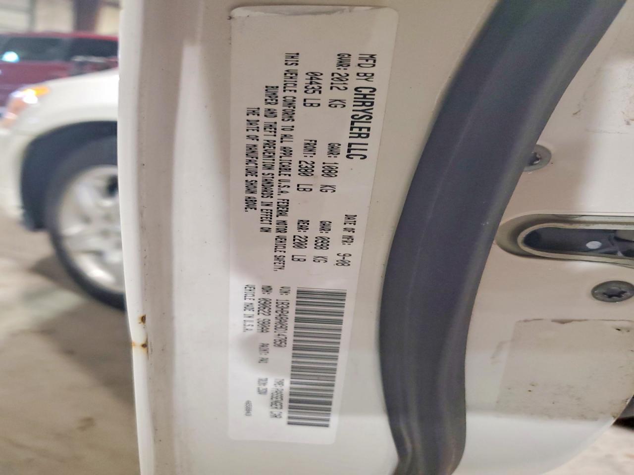 2009 Dodg Caliber White vin: 1B3HB48A09D147850