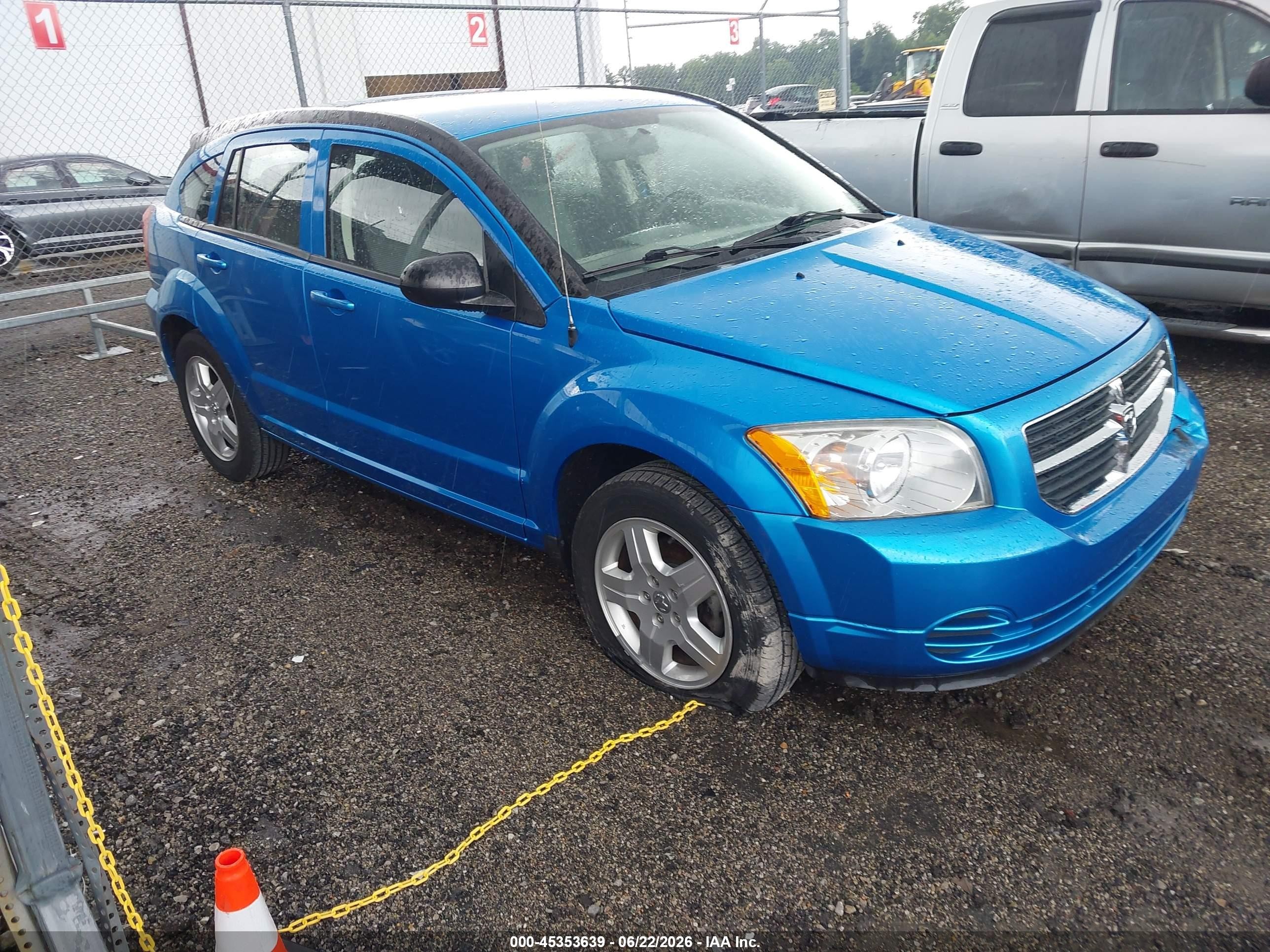 2009 Dodge Caliber Sxt Синий vin: 1B3HB48A09D196689