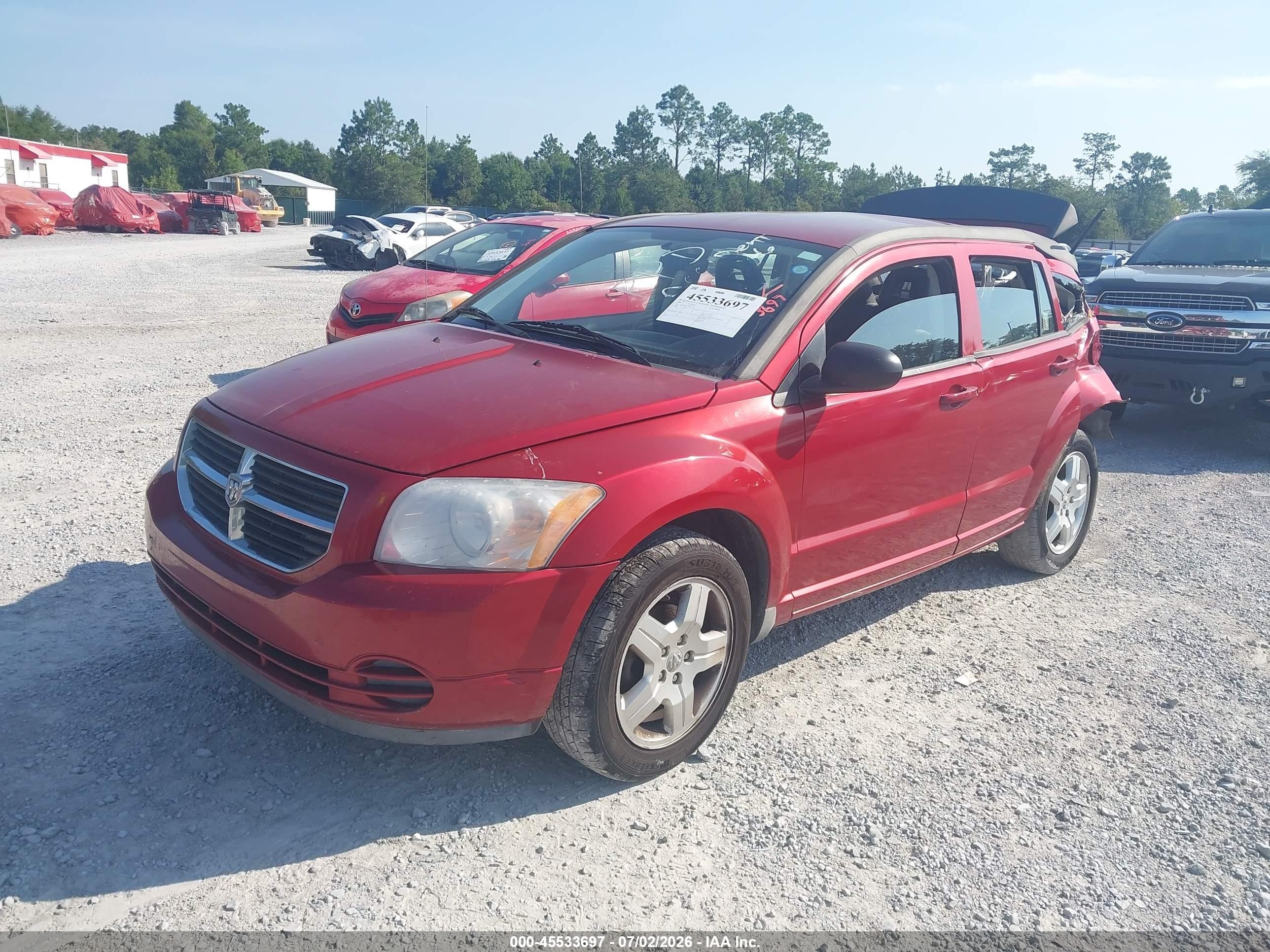 2009 Dodge Caliber Sxt Red vin: 1B3HB48A19D112198