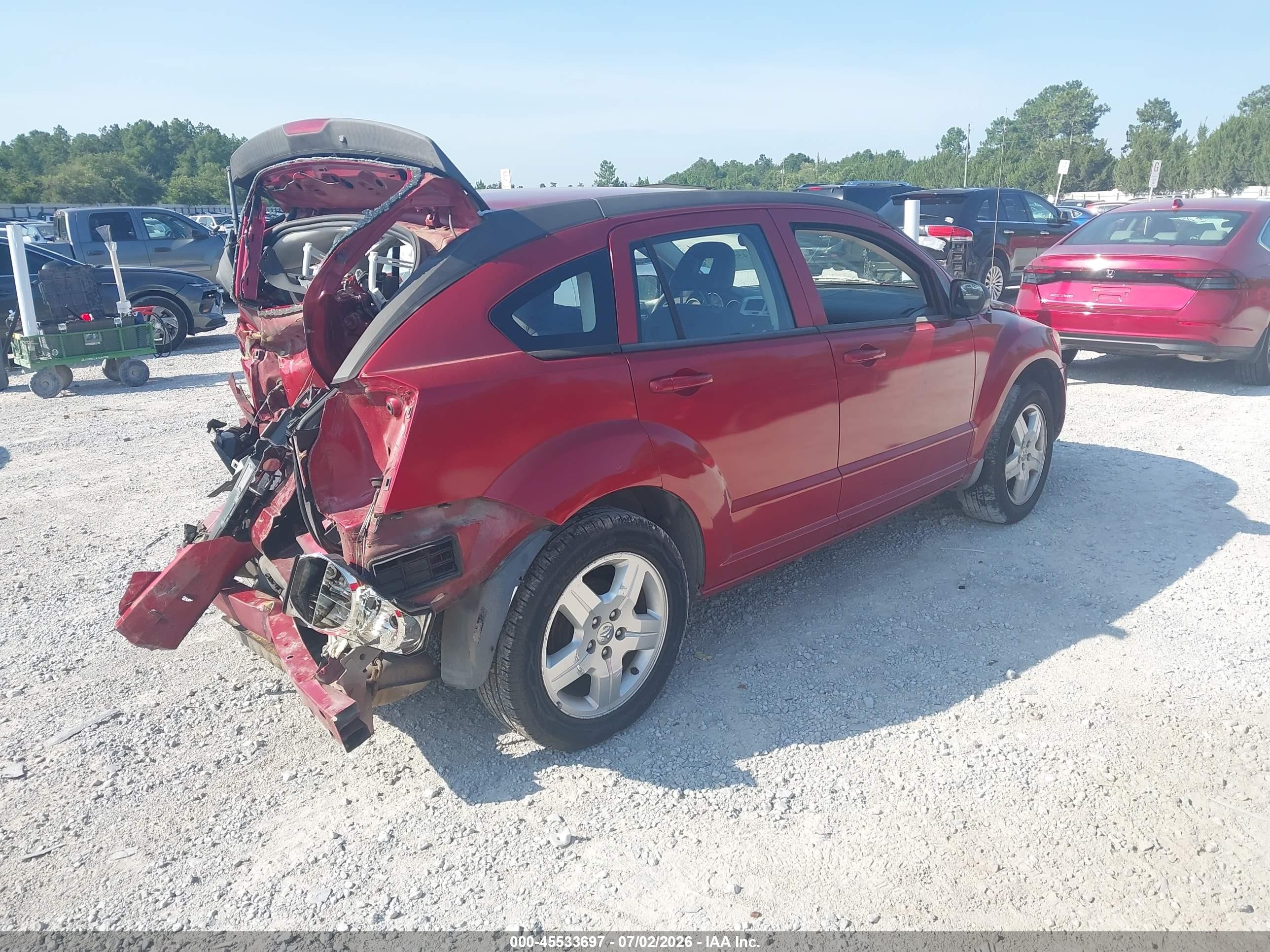 2009 Dodge Caliber Sxt Red vin: 1B3HB48A19D112198