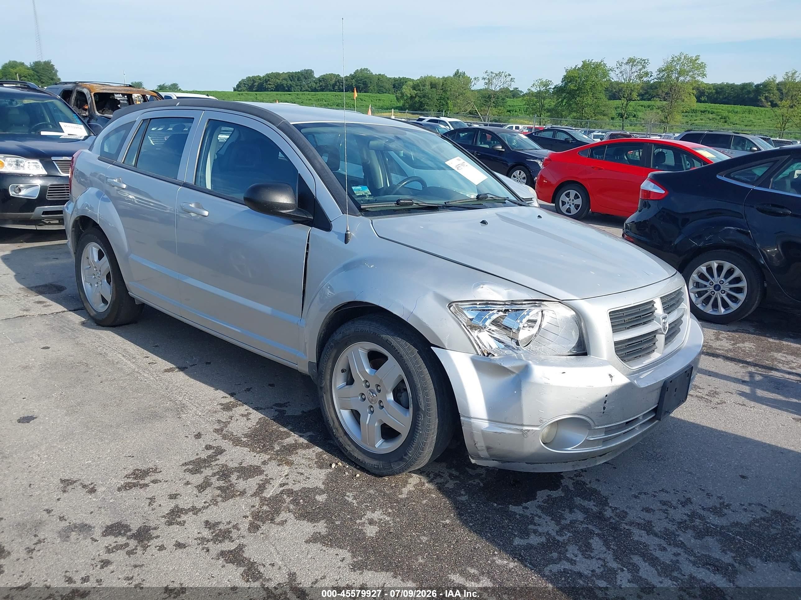 2009 Dodge Caliber Sxt Silver vin: 1B3HB48A29D108323