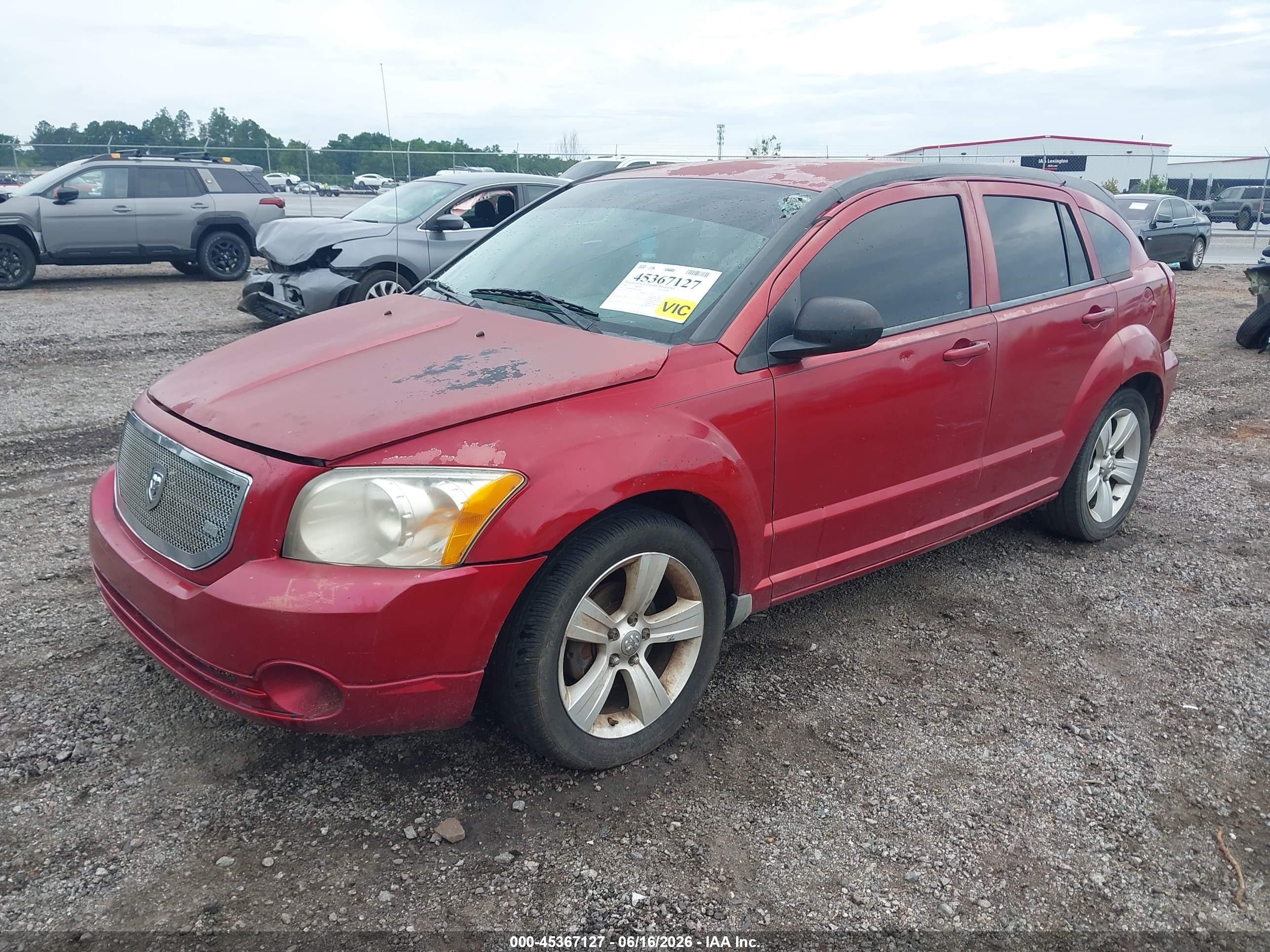 2009 Dodge Caliber Sxt Red vin: 1B3HB48A39D104863