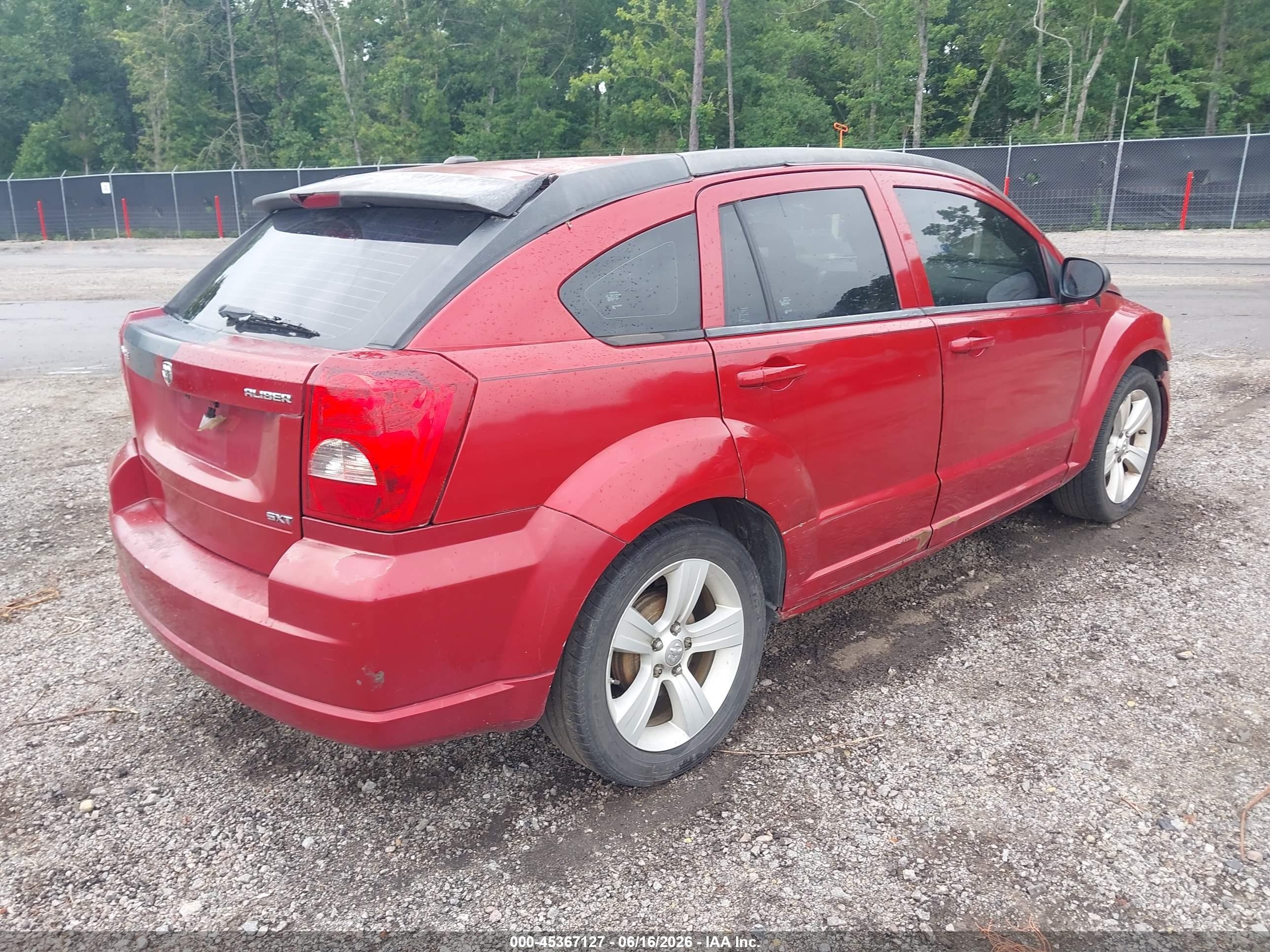 2009 Dodge Caliber Sxt Red vin: 1B3HB48A39D104863