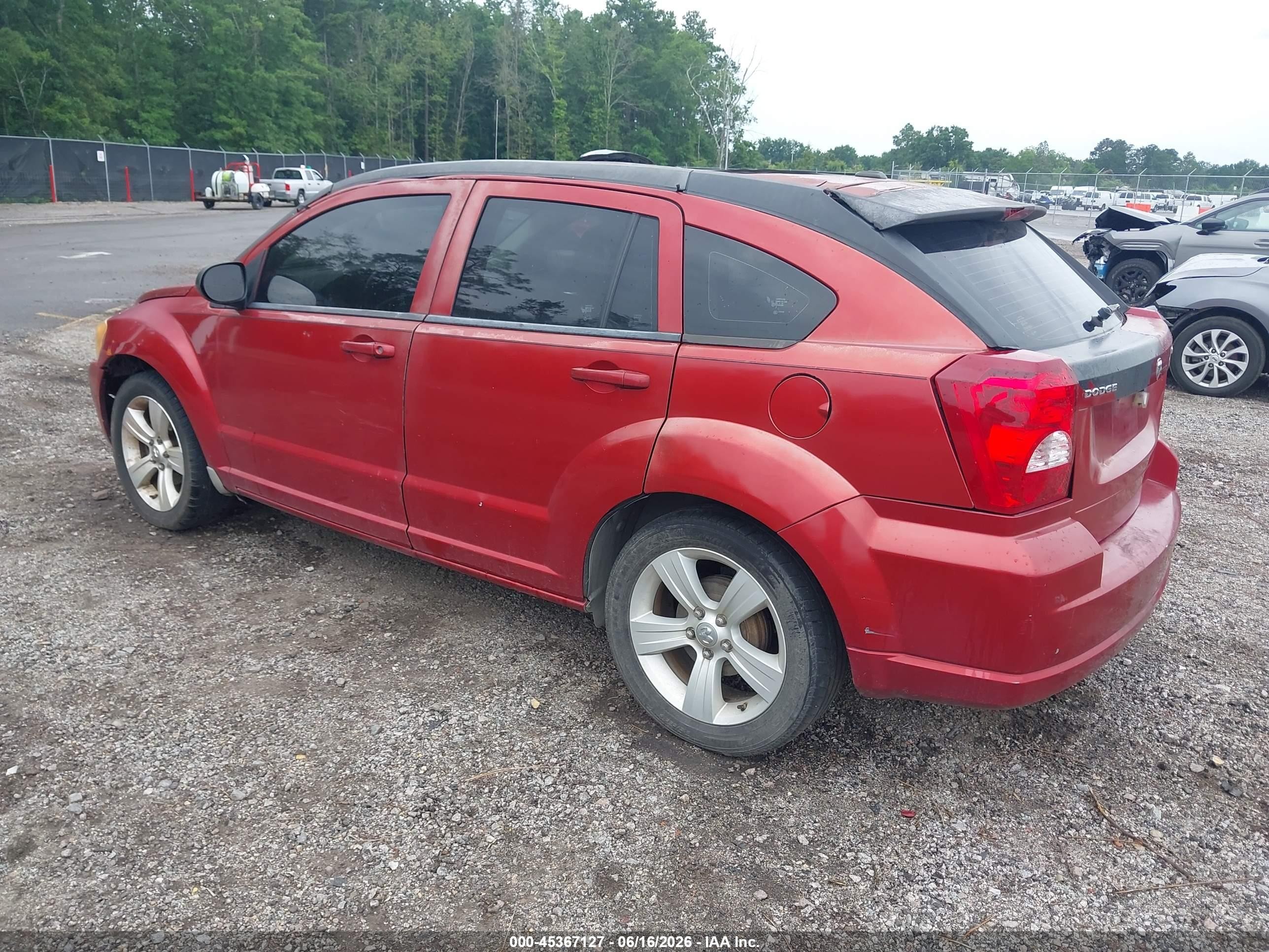 2009 Dodge Caliber Sxt Red vin: 1B3HB48A39D104863